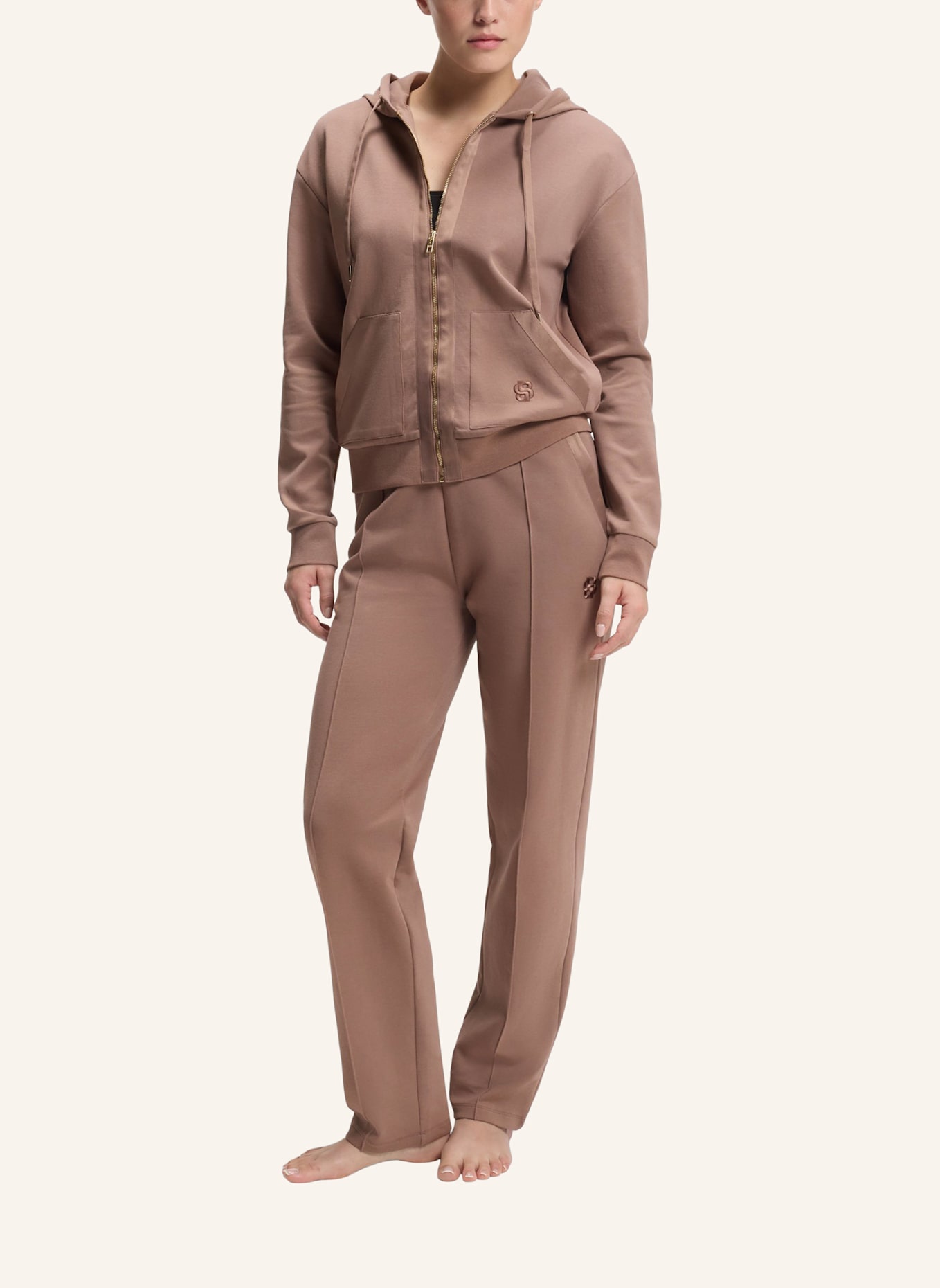 BOSS Loungewear Unterteil SHINY B_PANTS: BRAUN