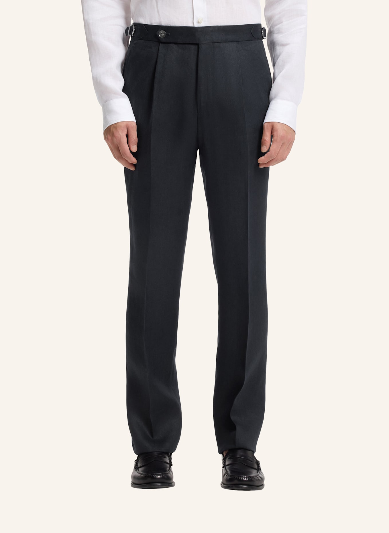 BOSS Business Hose H-PERINO-PL-DTL-262 Relaxed Fit: DUNKELBLAU