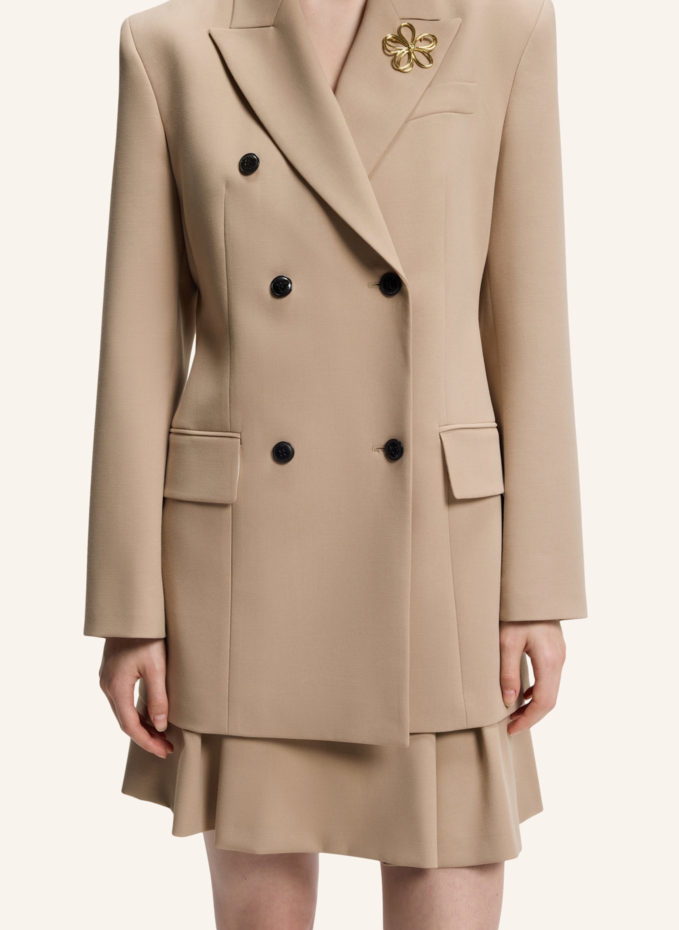 HUGO Blazer AMOLEA Regular Fit: HELLBRAUN