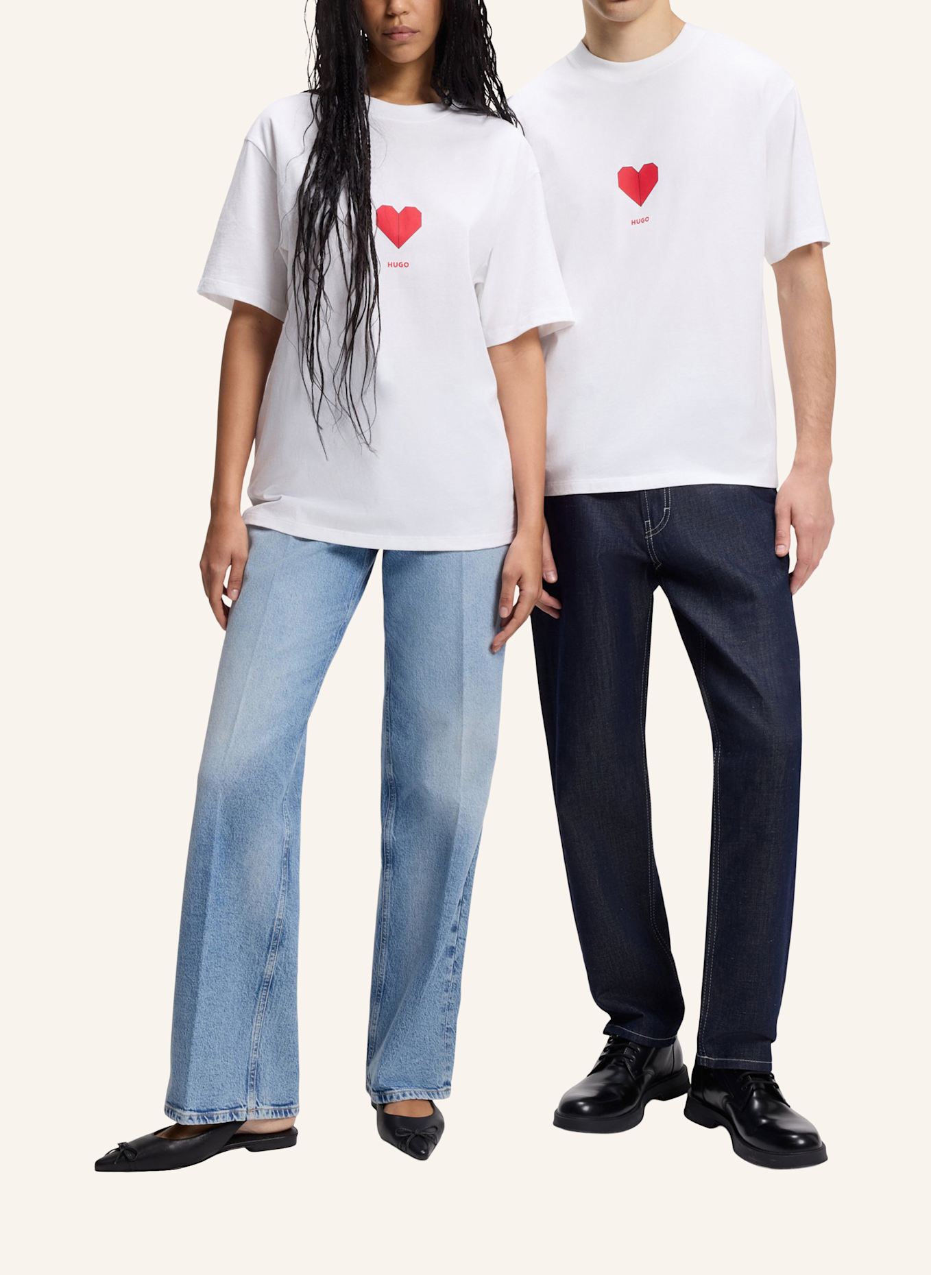 HUGO T-Shirt DALENTIN Relaxed Fit: WEISS