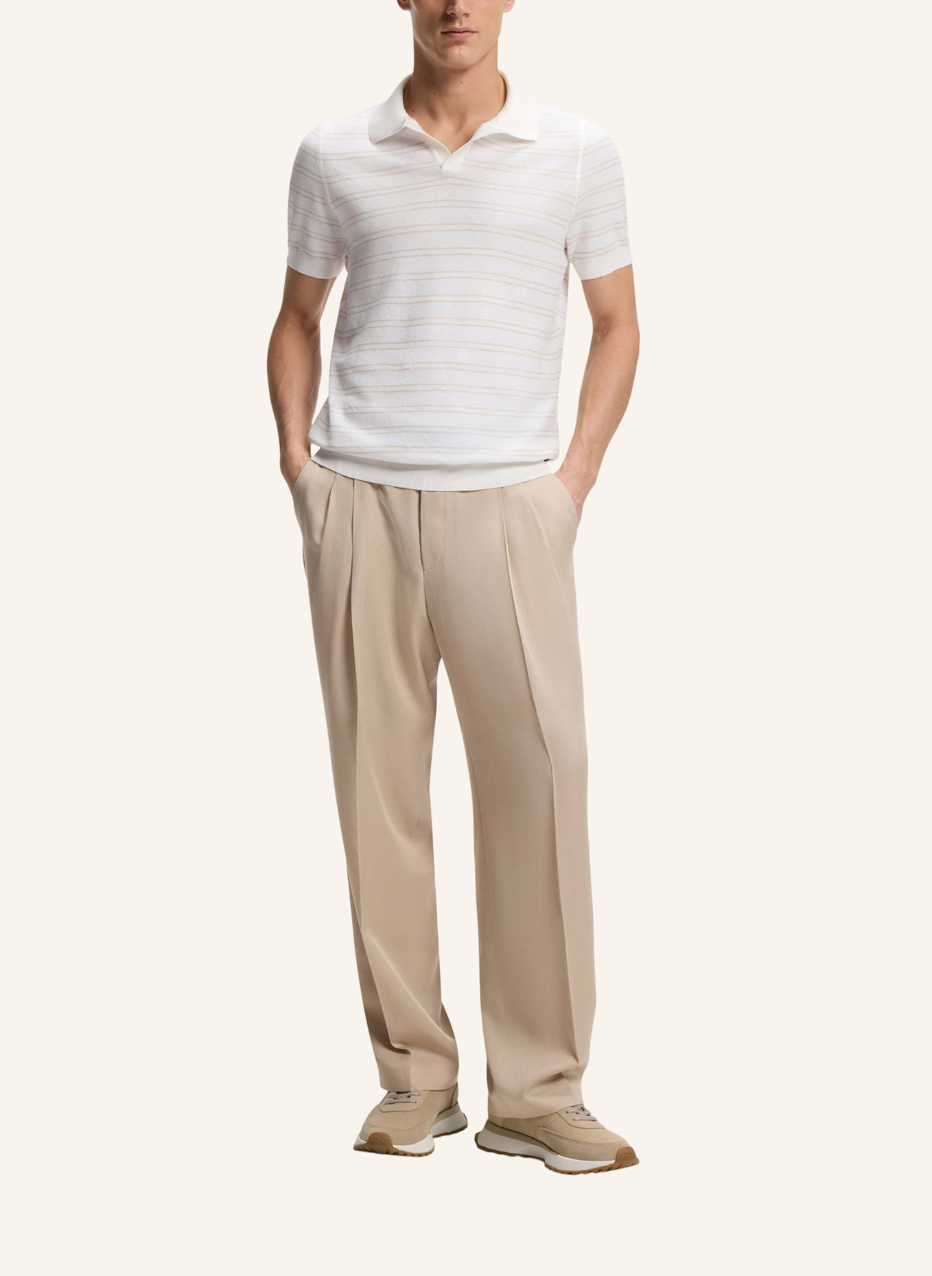 BOSS Sneaker JONAH_RUNN_SDPF: BEIGE