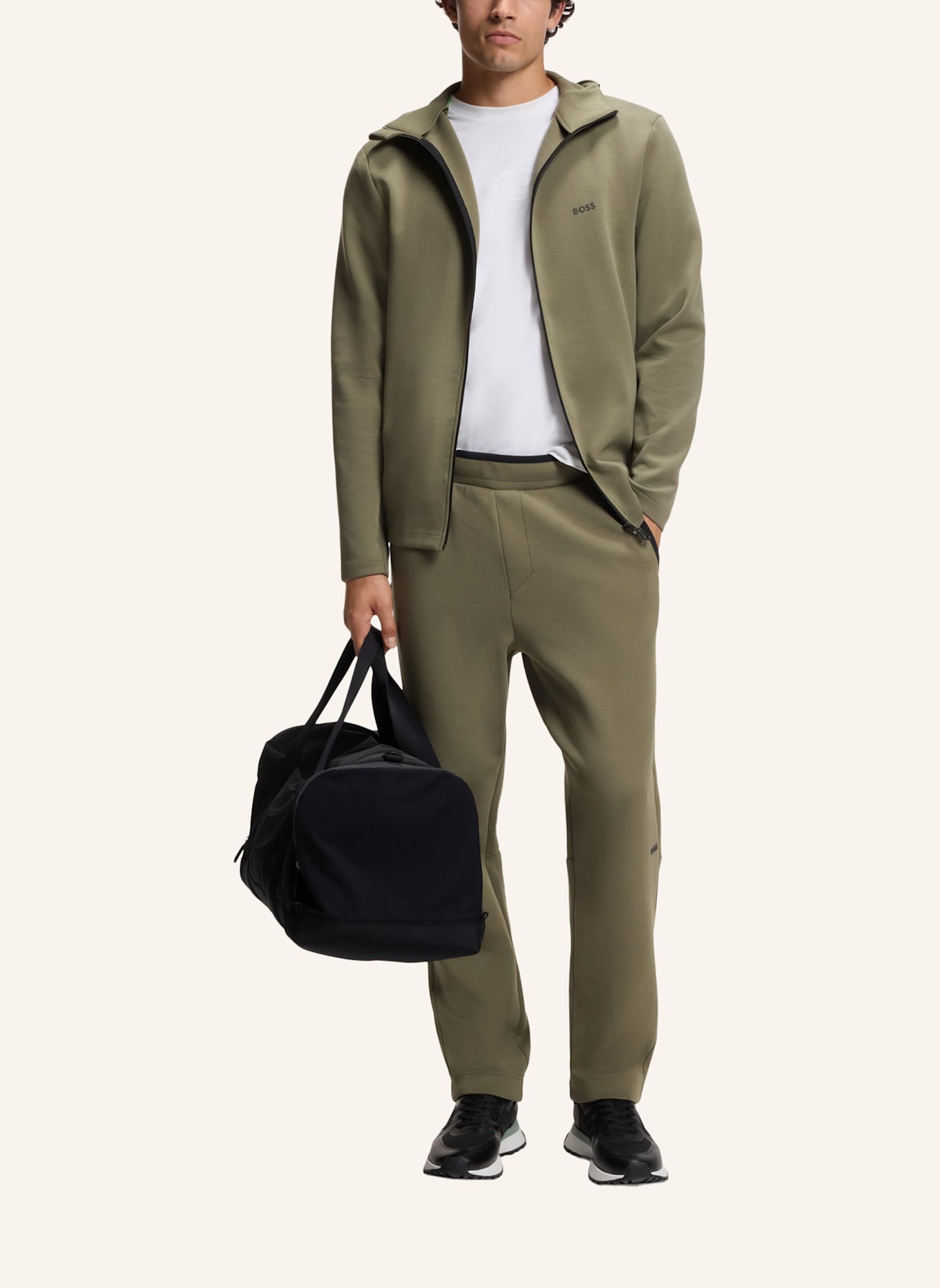 BOSS Casual Hose JT_SNUG HADIM Regular Fit: KHAKI