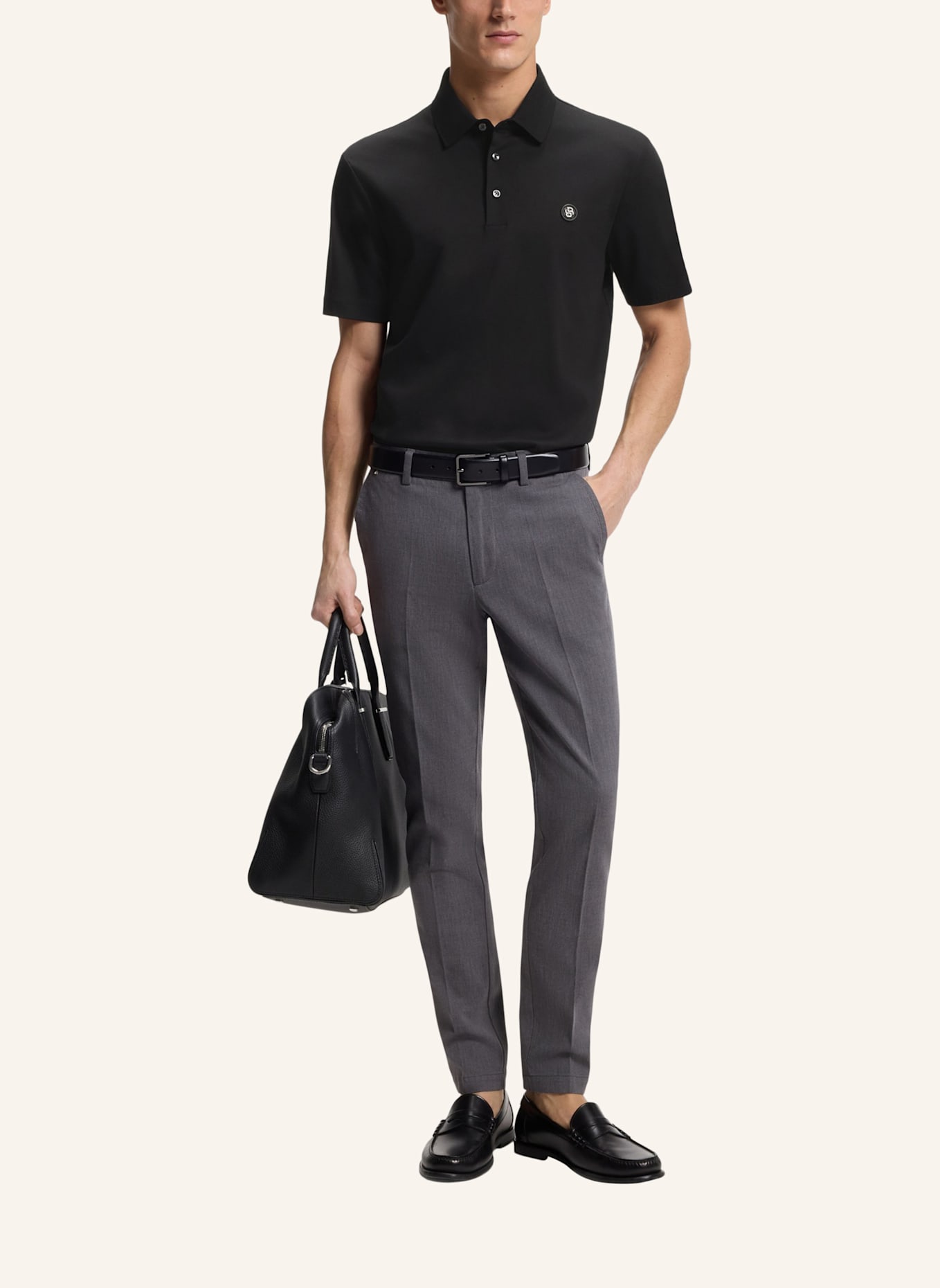 BOSS Poloshirt C-PARRIS 01 Regular Fit: SCHWARZ