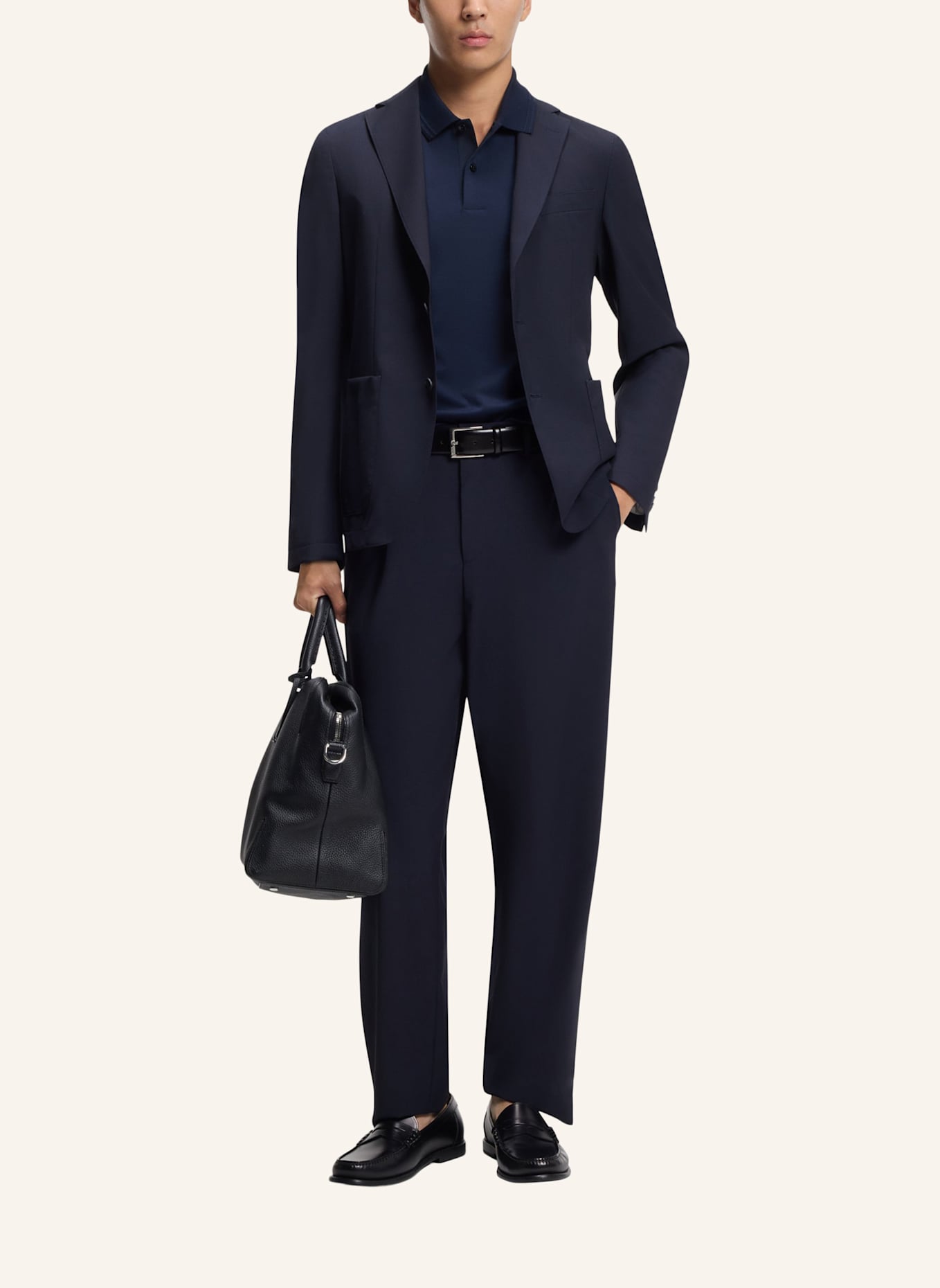 BOSS Business Hose P-PHIL-PL-CW-WG-261 Tapered Fit: DUNKELBLAU