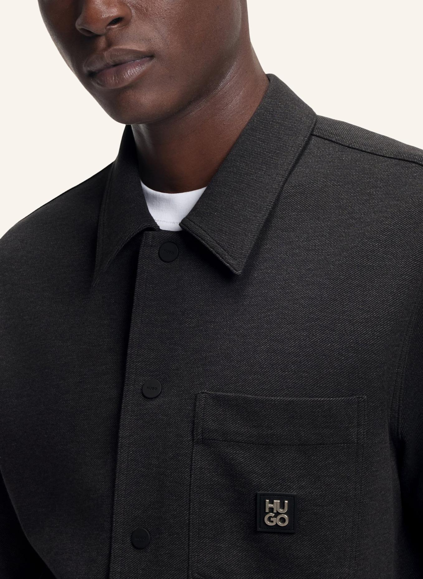 HUGO Business Hemd ENASO Oversize Fit: GRAU