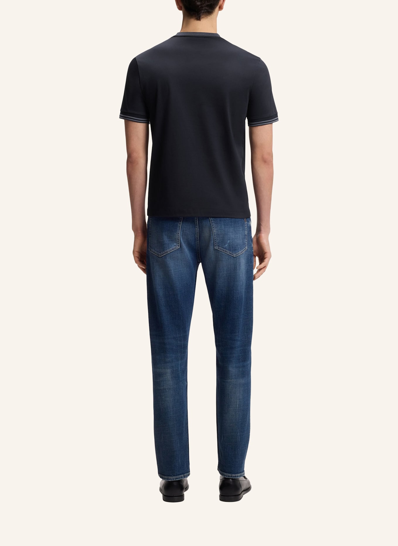 BOSS T-Shirt H-TESSLER 238 Slim Fit: DUNKELBLAU