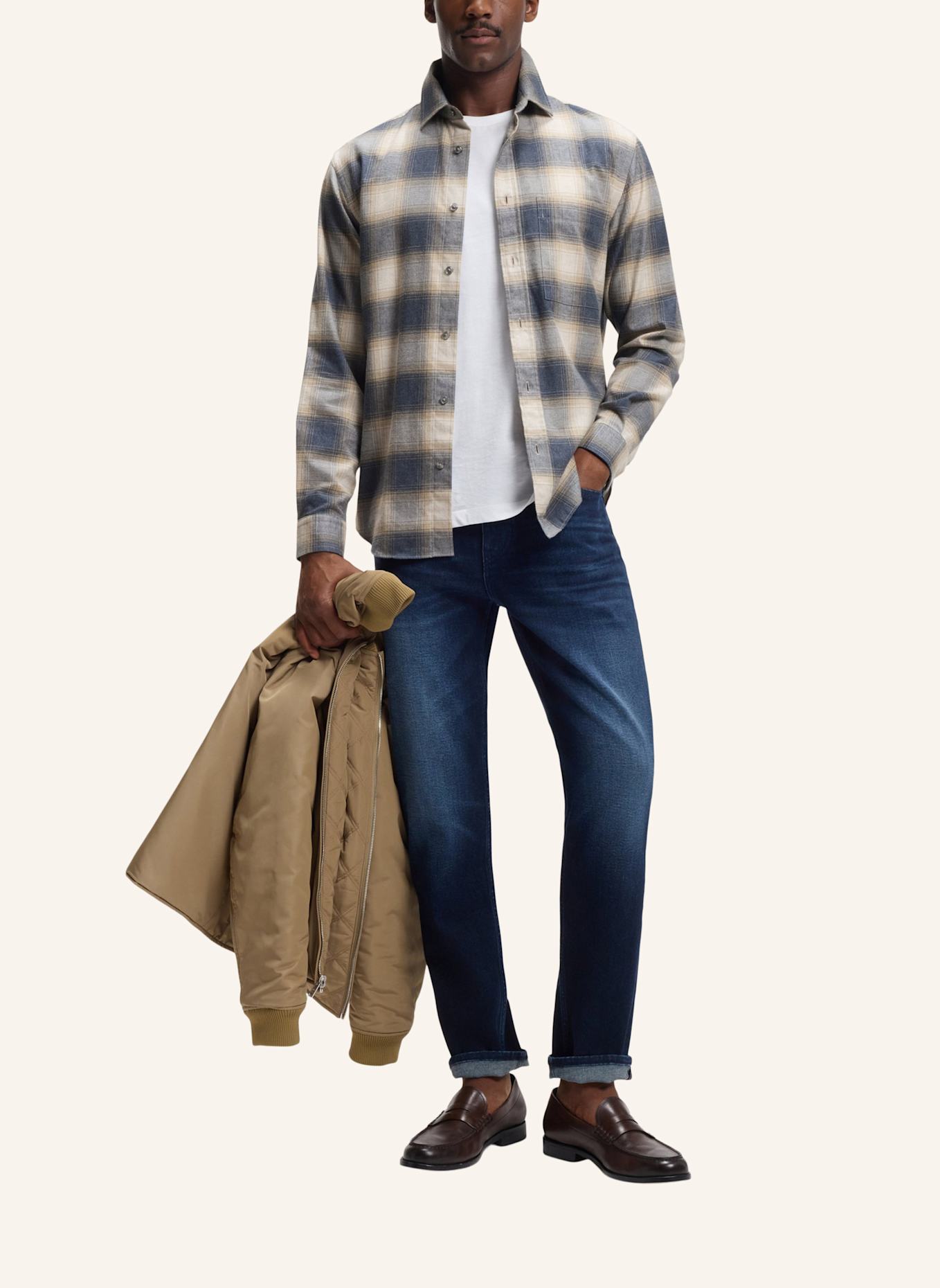 BOSS Casual Hemd H-OWENL-K-P-261 Relaxed Fit: BLAU