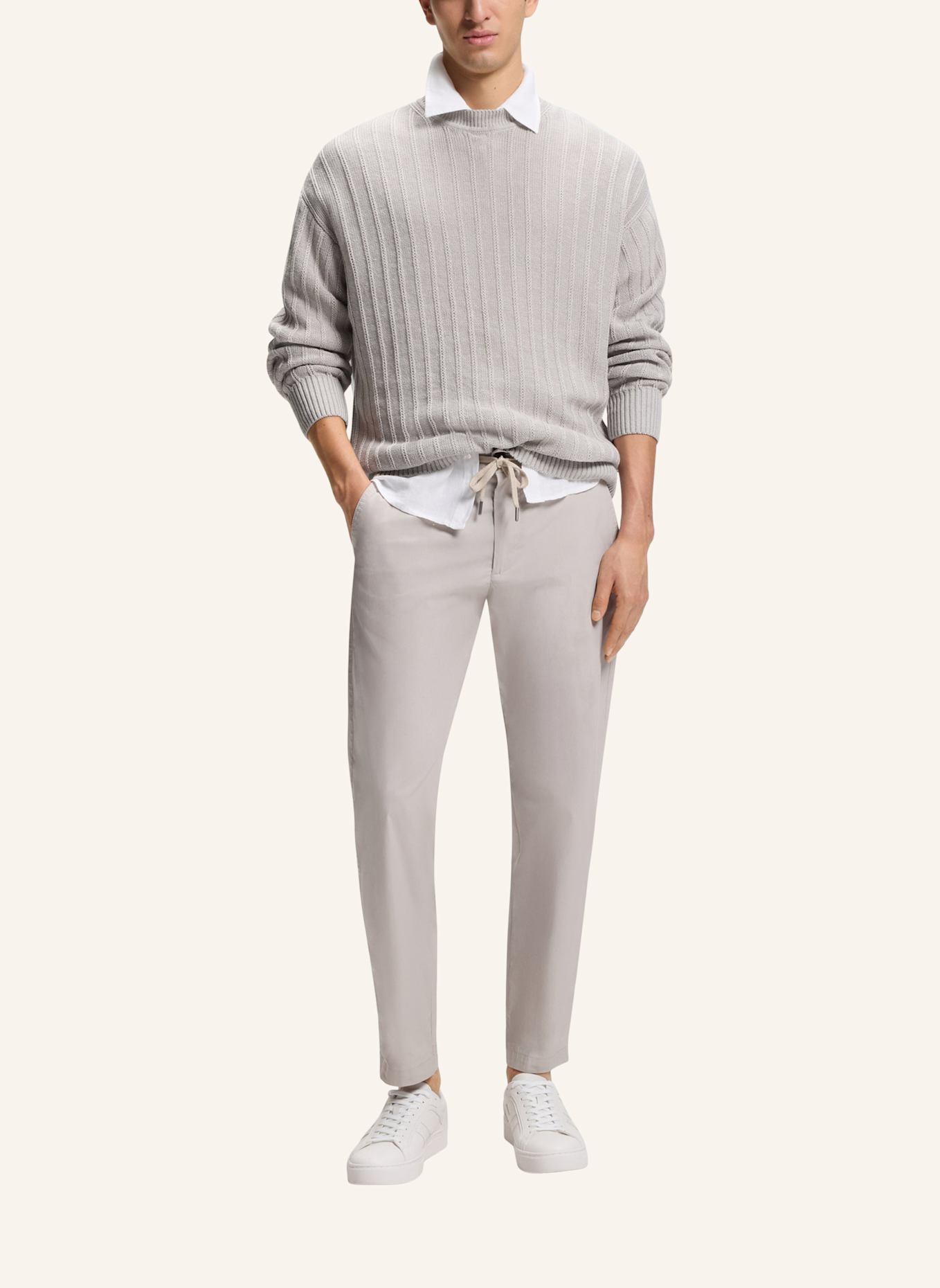 BOSS Pullover KAWAII Relaxed Fit: HELLGRAU