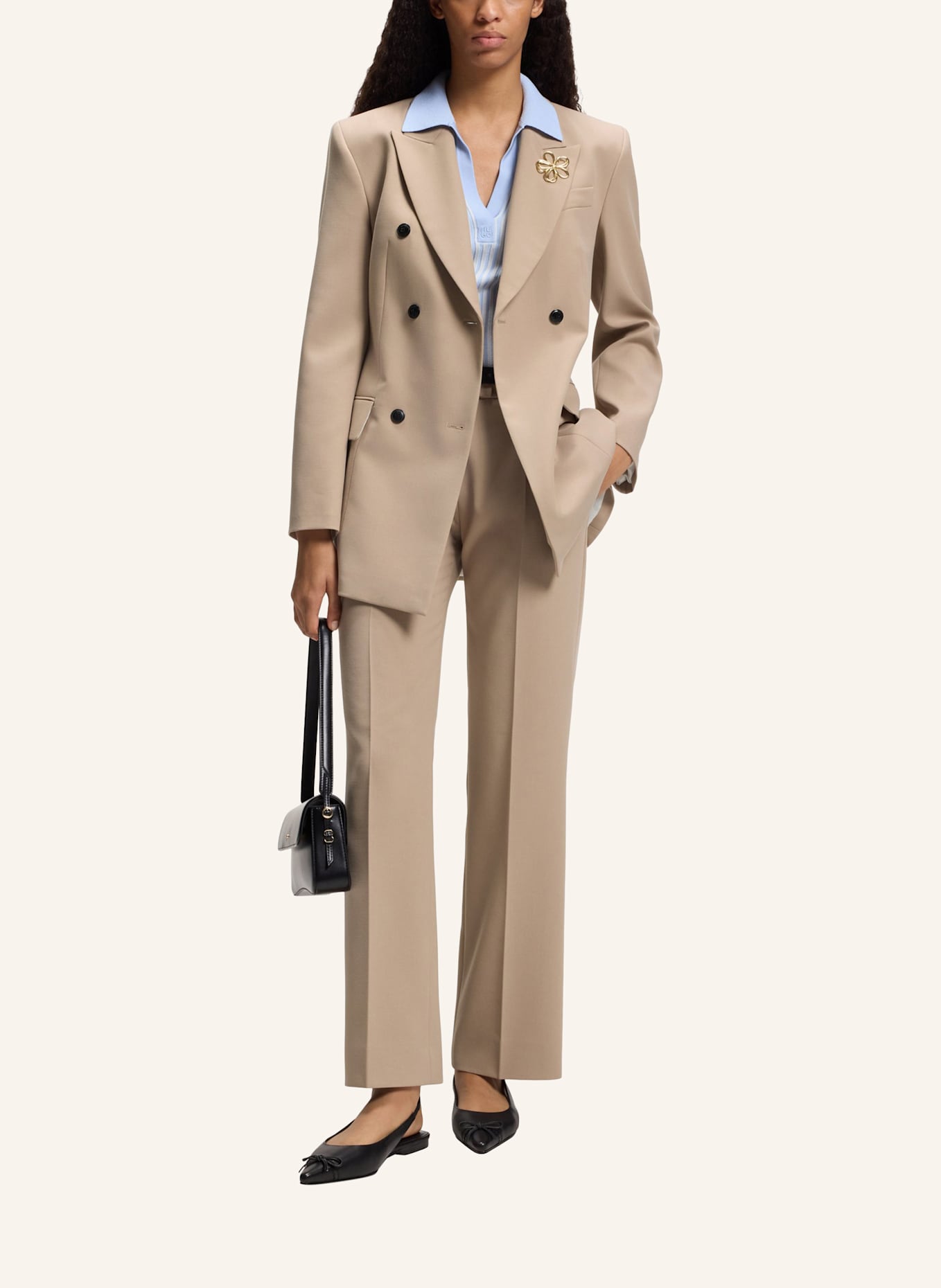 HUGO Business Hose HILANDO-3 Slim Fit: HELLBRAUN