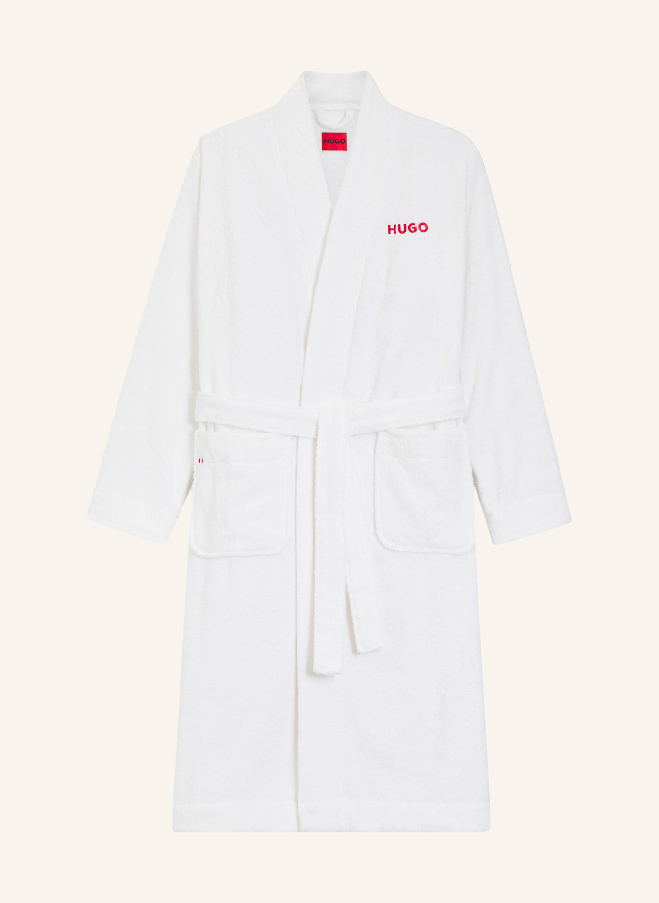 HUGO Morgenmantel TERRY GOWN: WEISS