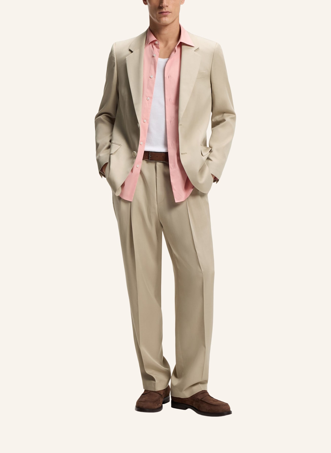 BOSS Blazer C-CALLUM-262 Relaxed Fit: BEIGE