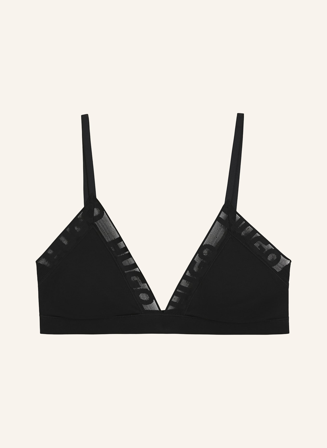 HUGO Bh MESH LOGO TRIANGLE P: SCHWARZ