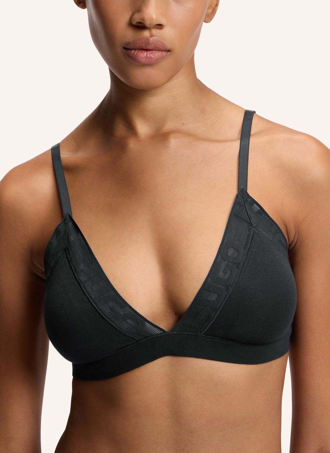 HUGO Bh MESH LOGO TRIANGLE P: SCHWARZ