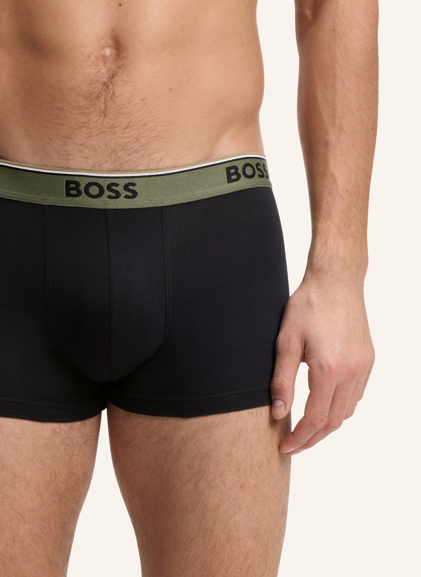 BOSS Boxershort TRUNK 3P POWER: SCHWARZ