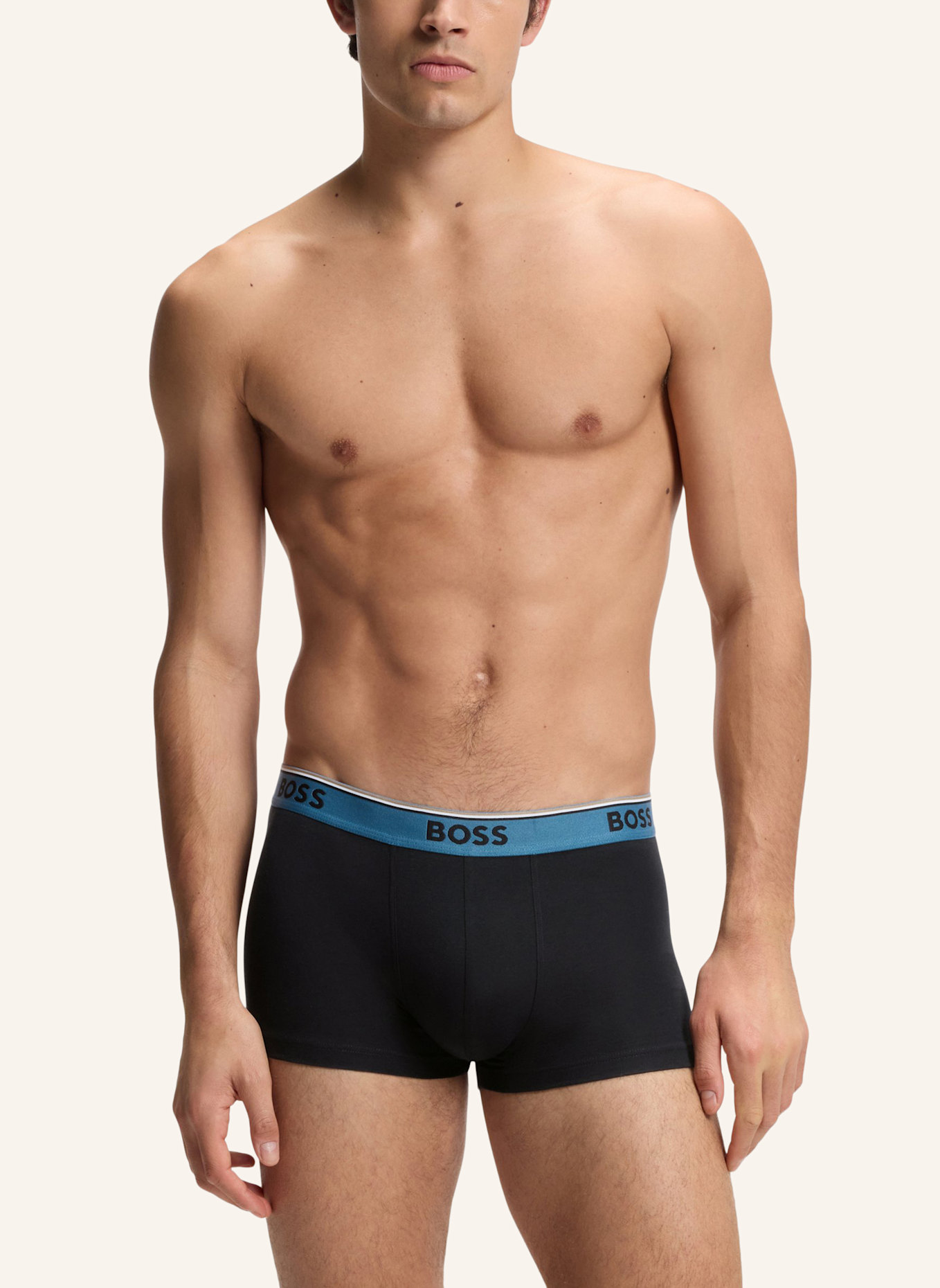 BOSS Boxershort TRUNK 3P POWER: SCHWARZ