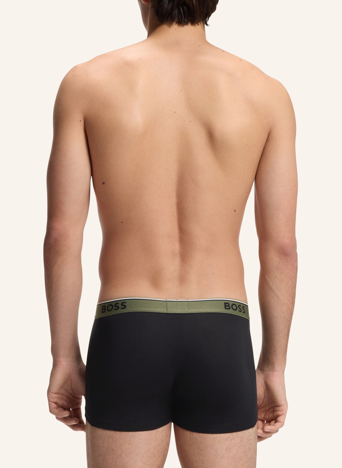 BOSS Boxershort TRUNK 3P POWER: SCHWARZ