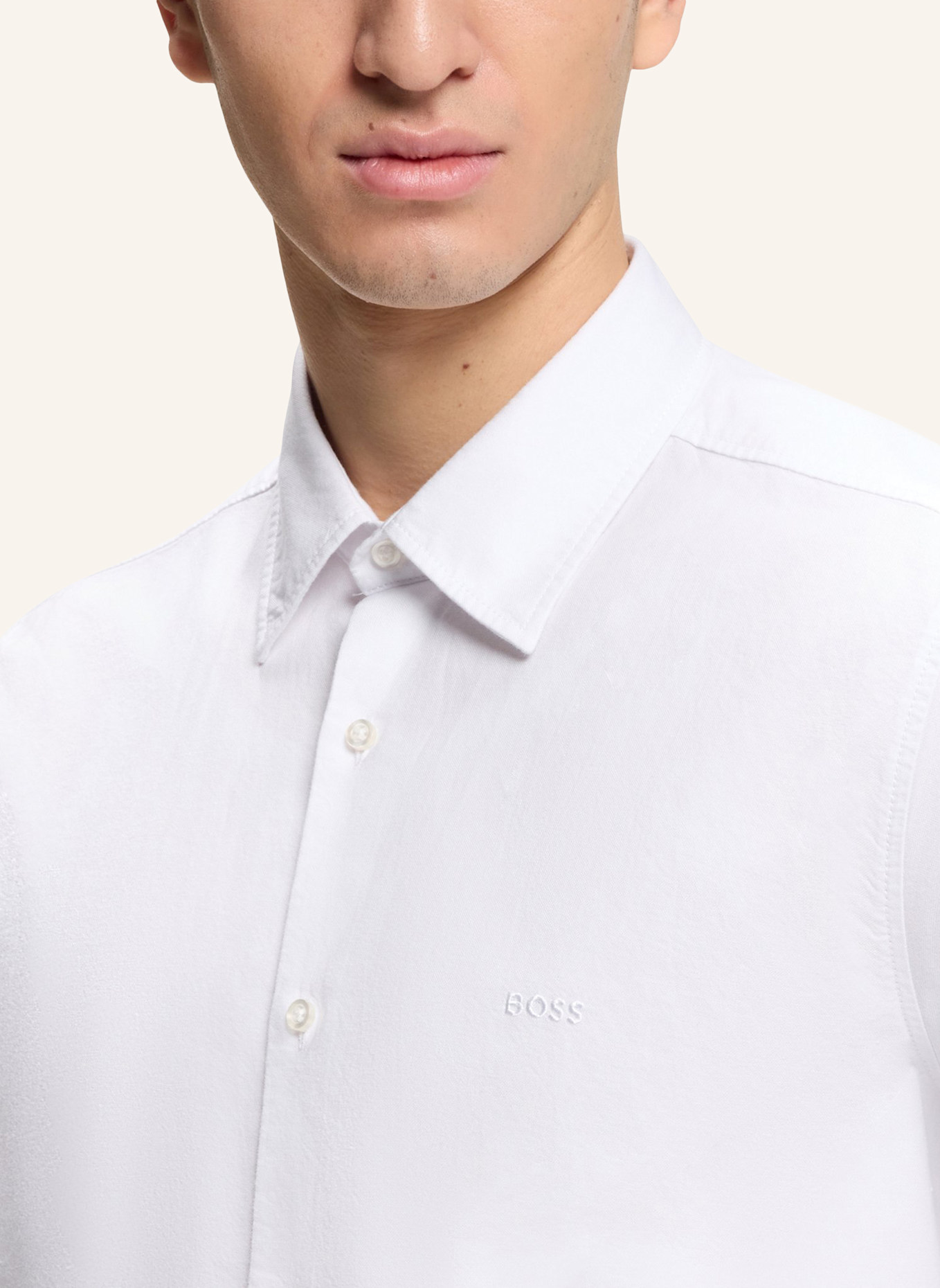 BOSS Casual Hemd RASH_2_M Regular Fit: WEISS