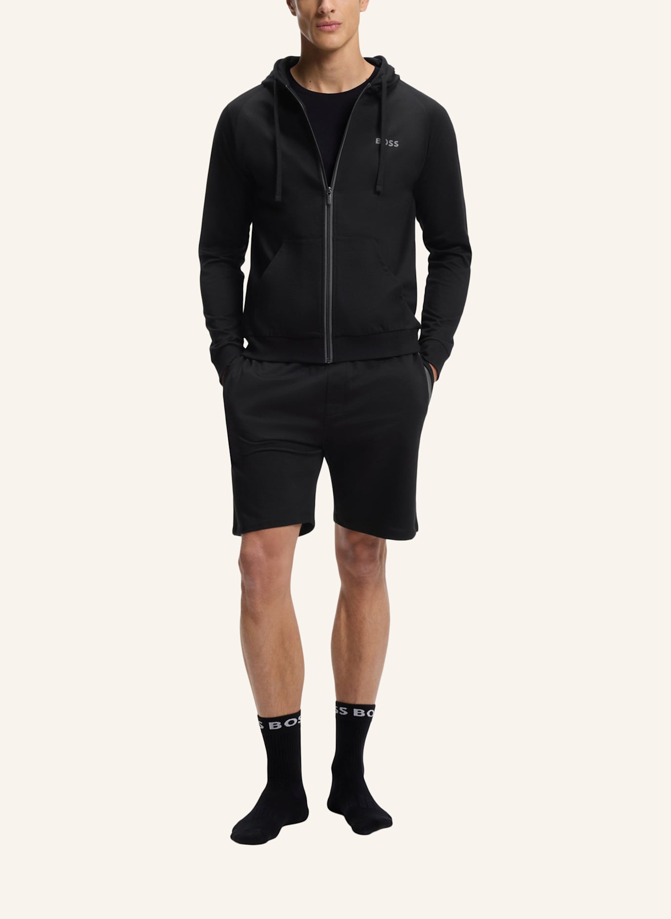 BOSS Loungewear Jacke AUTHENTIC JACKET H Regular Fit: SCHWARZ