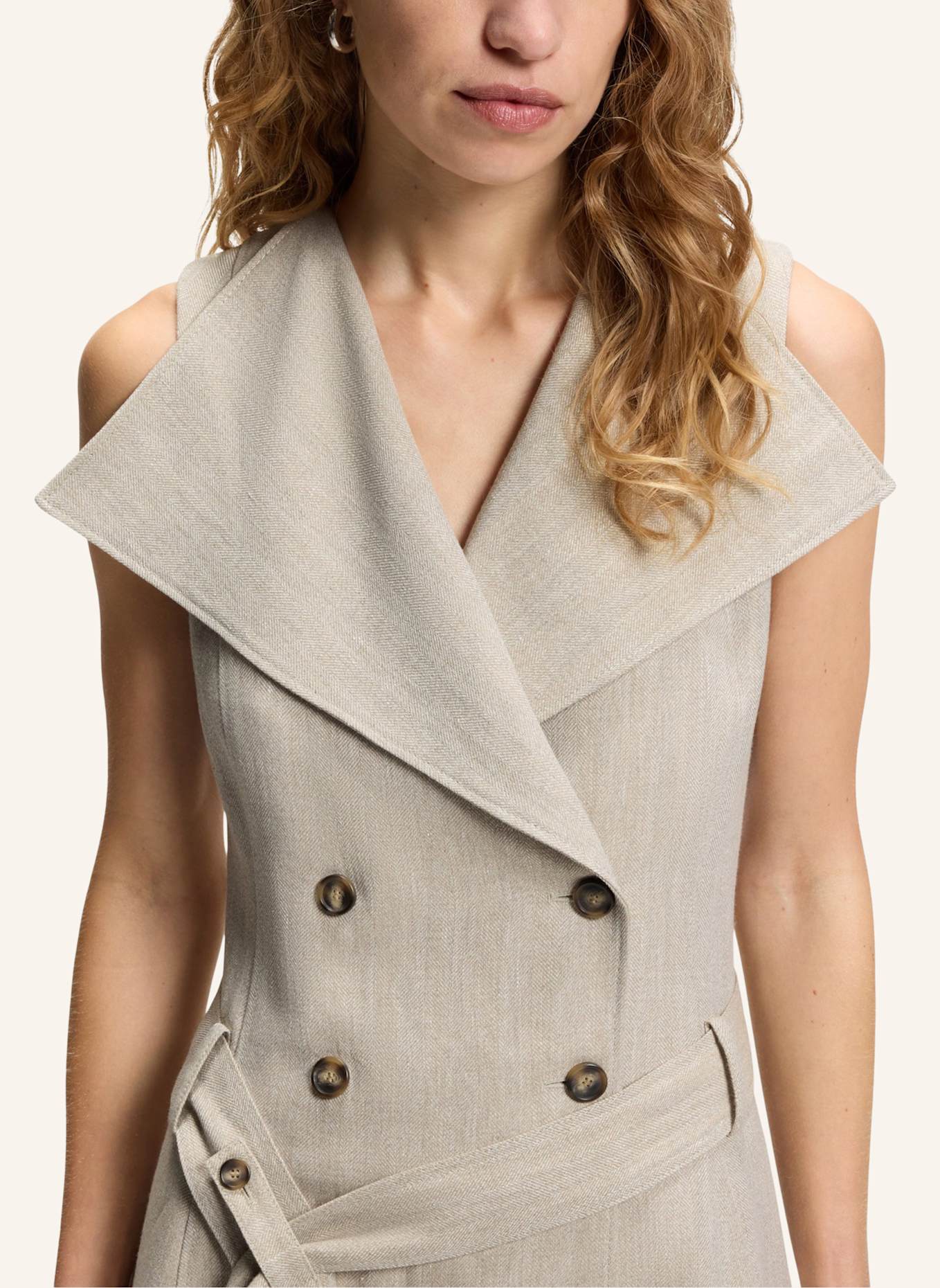 BOSS Business Kleid DATRENA1 Regular Fit: WEISS