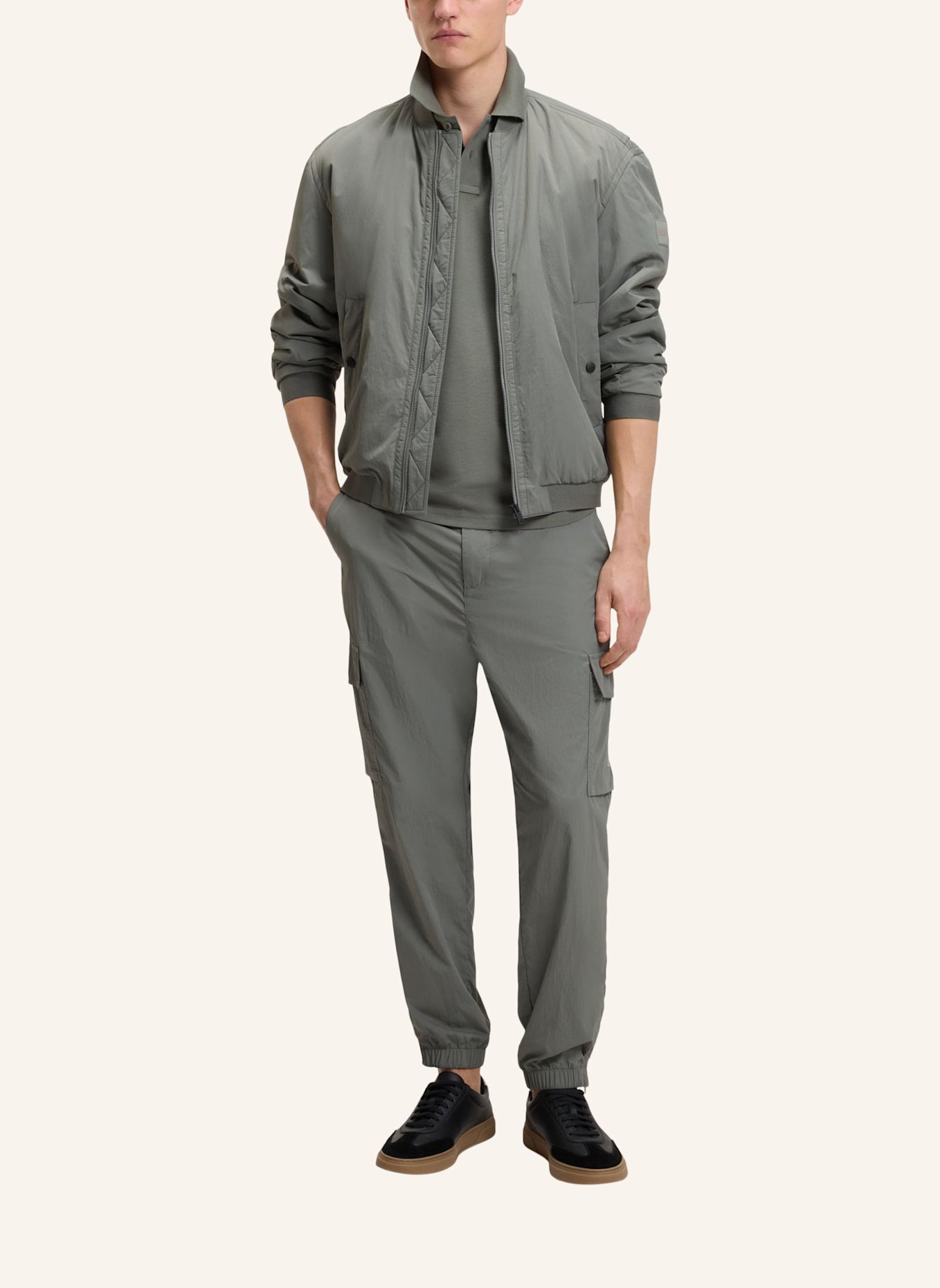 BOSS Piqué-Poloshirt PRIME: GRAU