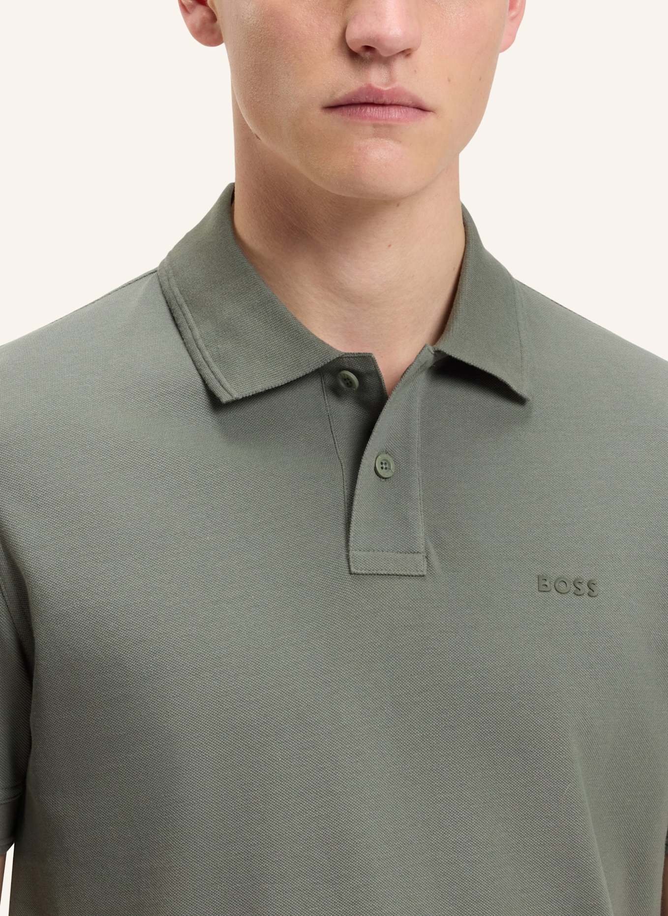 BOSS Piqué-Poloshirt PRIME: GRAU