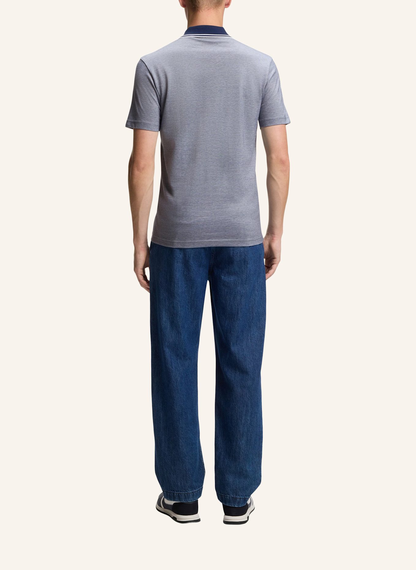 BOSS Piqué-Poloshirt PEOXFORDNEW: BLAU