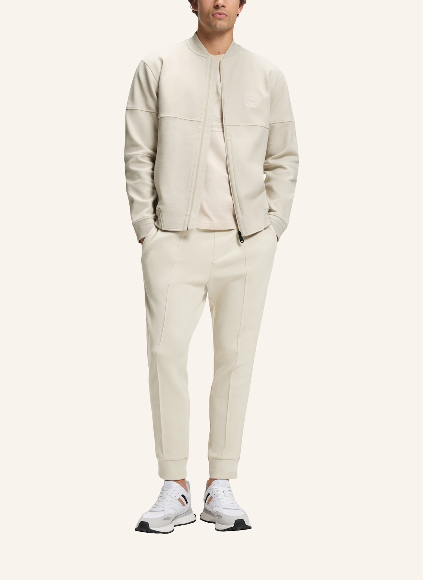 BOSS Sweatshirt SW_JOIN FZ Regular Fit: BEIGE