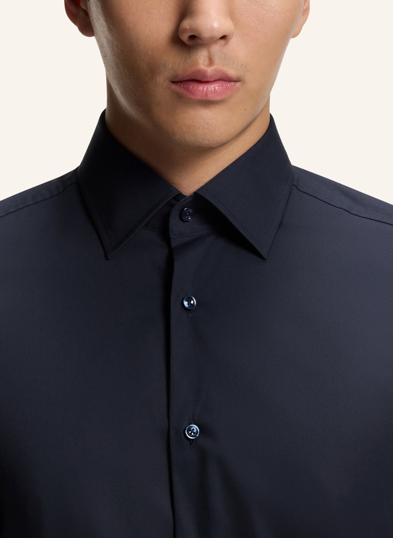 BOSS Business Hemd H-HANK-K-C3-261 Slim Fit: DUNKELBLAU