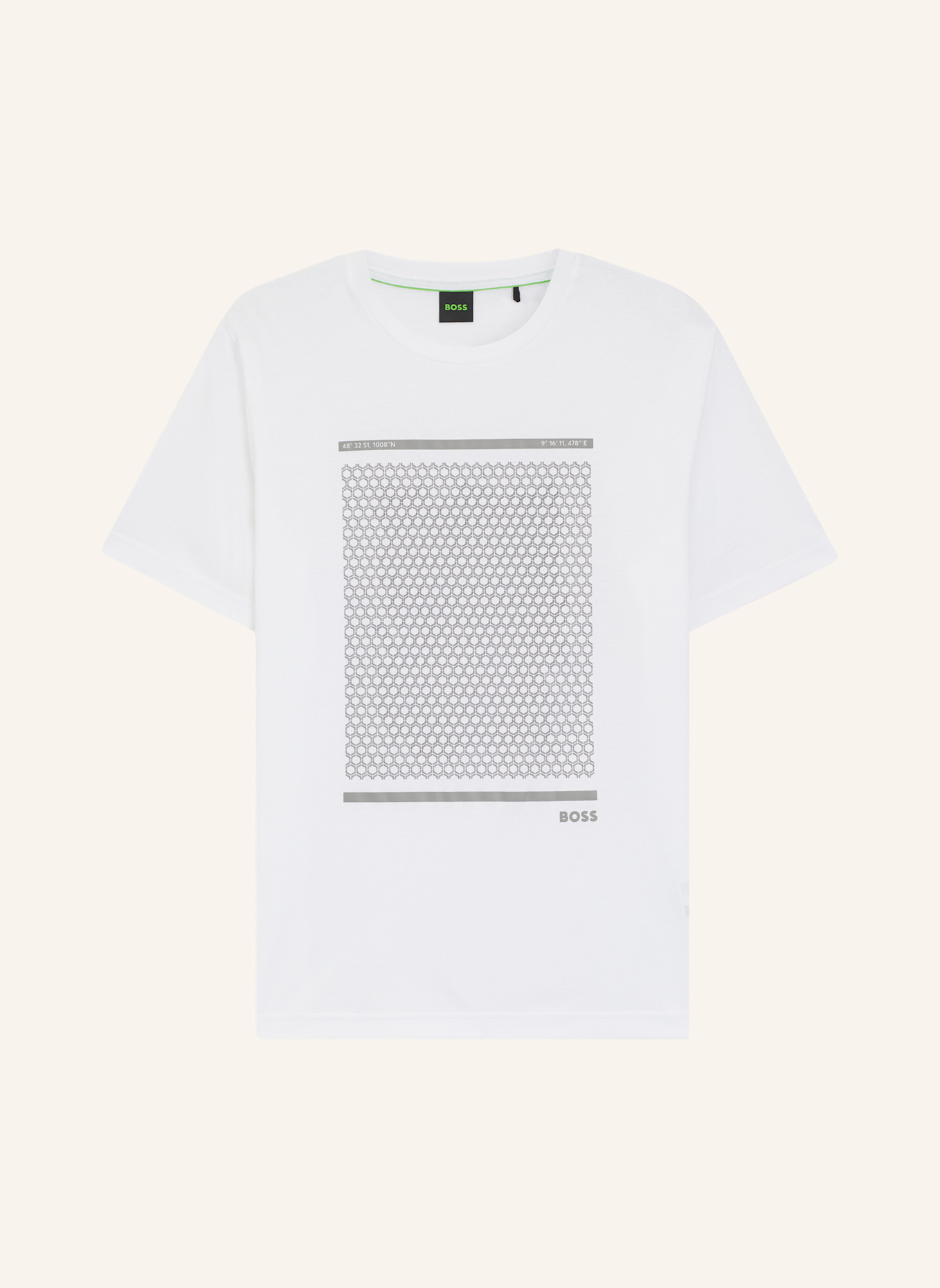 BOSS T-Shirt TS_TOUR PRINT Regular Fit: WEISS