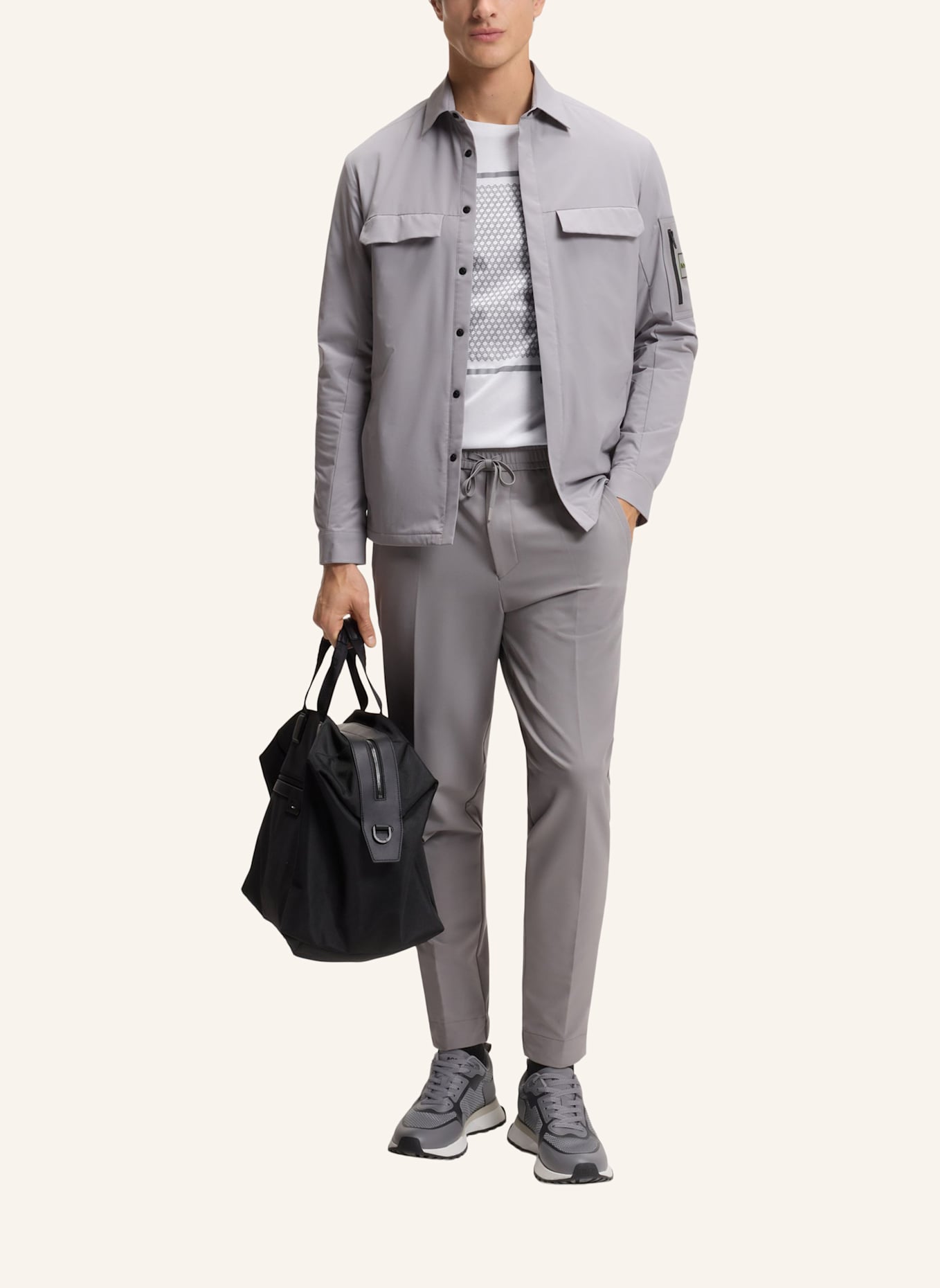 BOSS T-Shirt TS_TOUR PRINT Regular Fit: WEISS