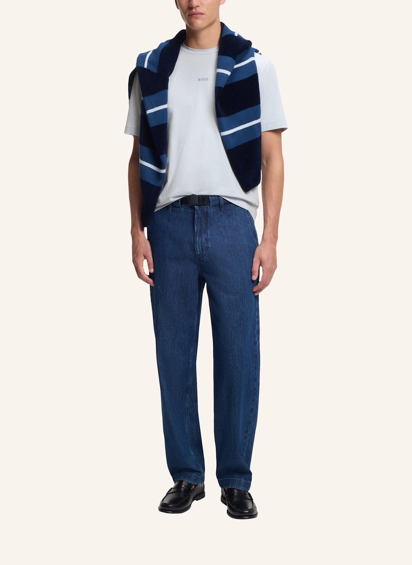 BOSS T-Shirt TCHUP: HELLGRAU