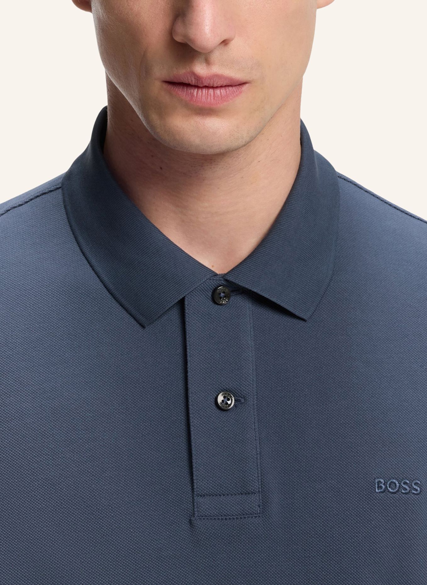 BOSS Poloshirt PALLAS Regular Fit: BLAUGRAU