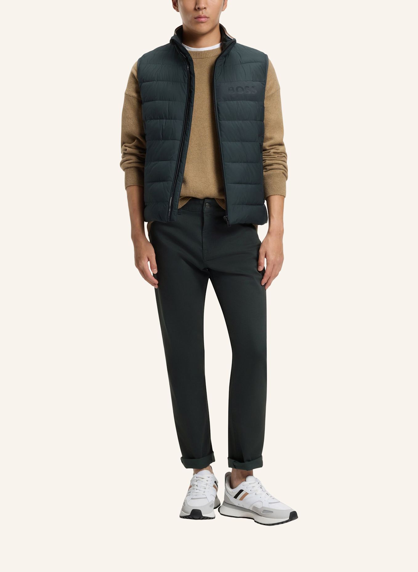 BOSS Casual Hose H-RE.MAINE5 Regular Fit: DUNKELGRÜN