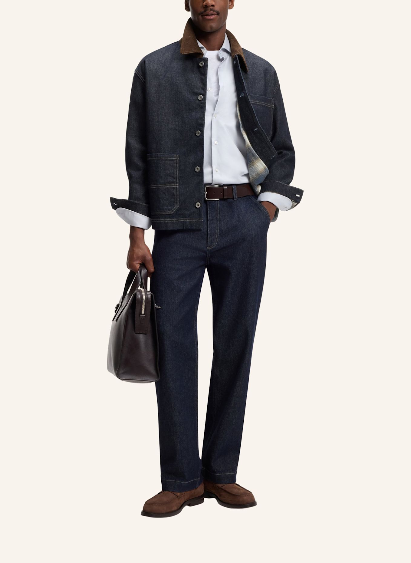 BOSS Casual Jacke C-IRONHIDE: DUNKELBLAU