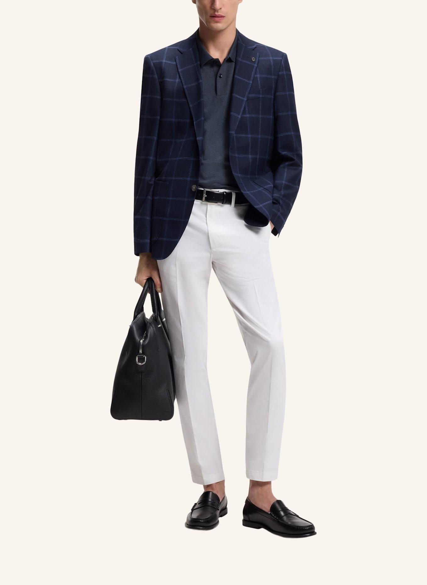 BOSS Piqué-Poloshirt PARLAY: DUNKELBLAU