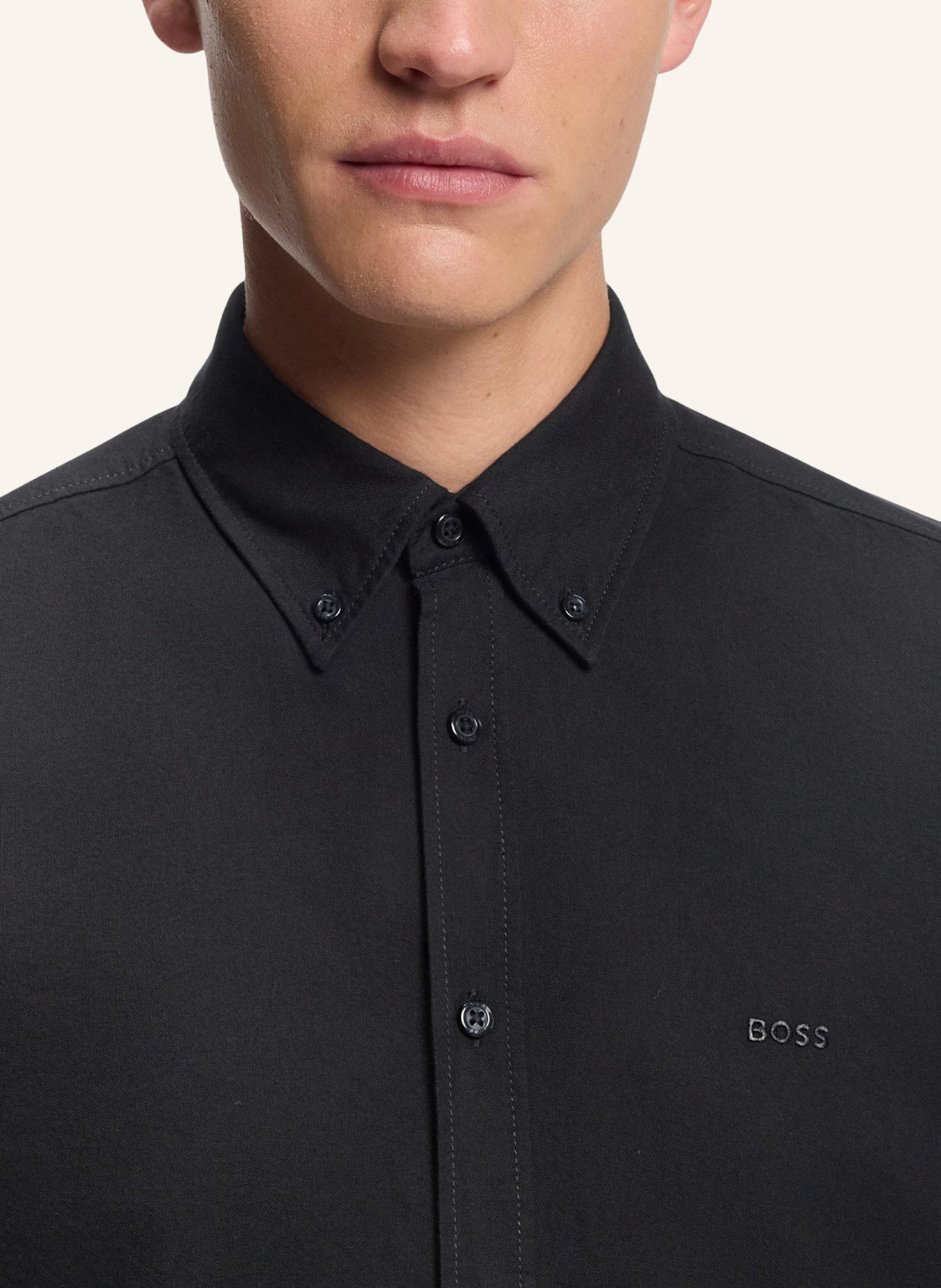 BOSS Hemd RICKERT_M Regular Fit: SCHWARZ