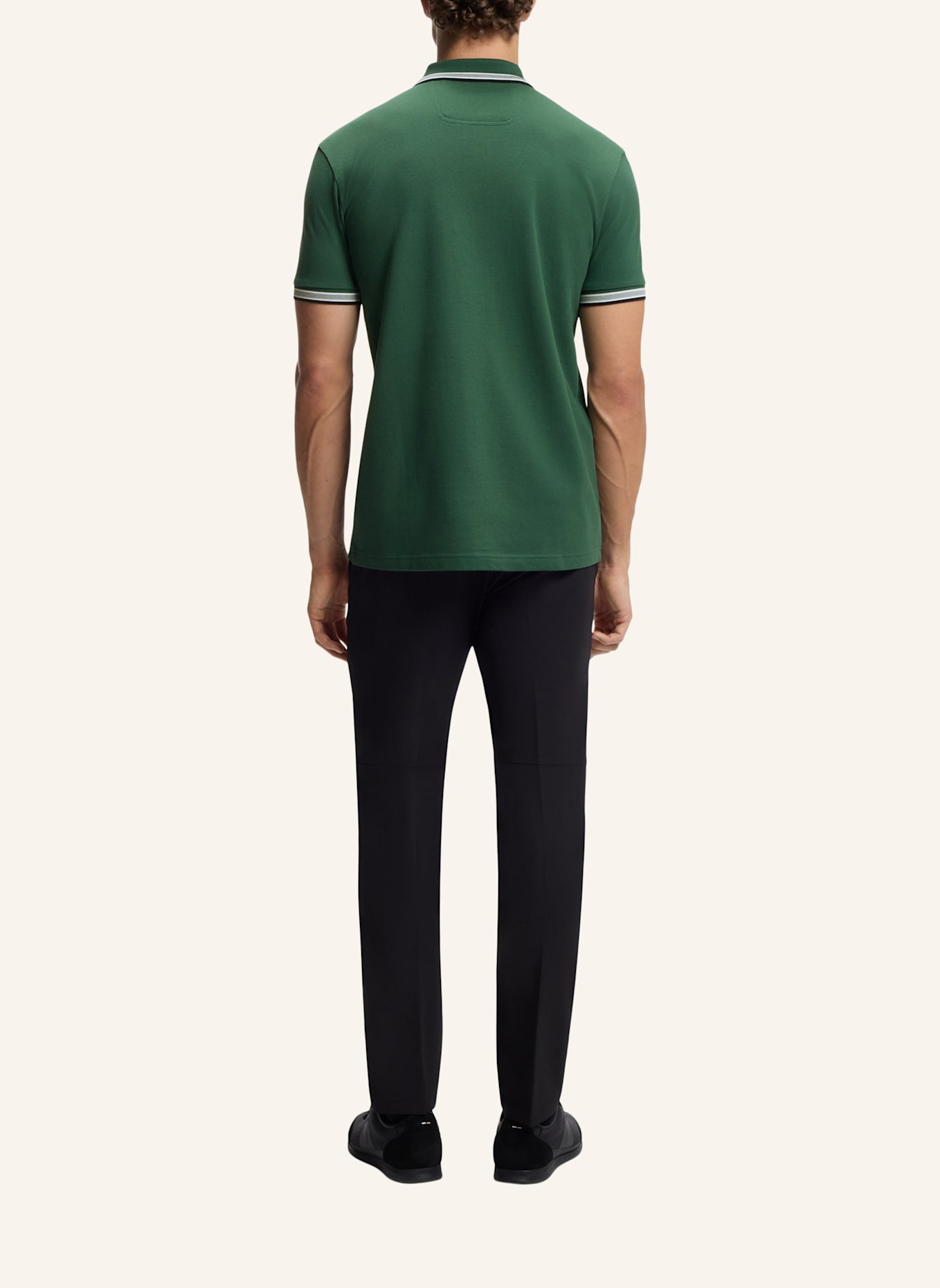 BOSS Piqué-Poloshirt PADDY CURVED Regular Fit: GRÜN