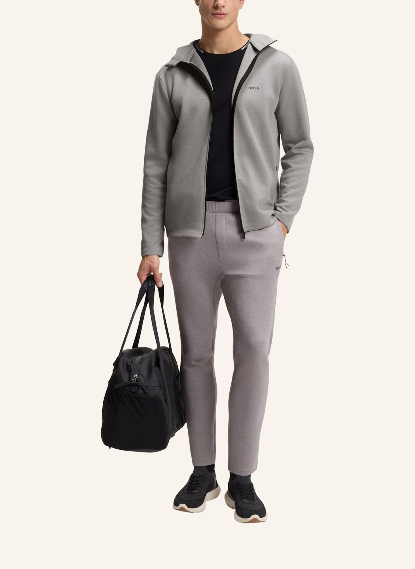 BOSS Sweatshirt SW_TOUR HD FZ Regular Fit: GRAU