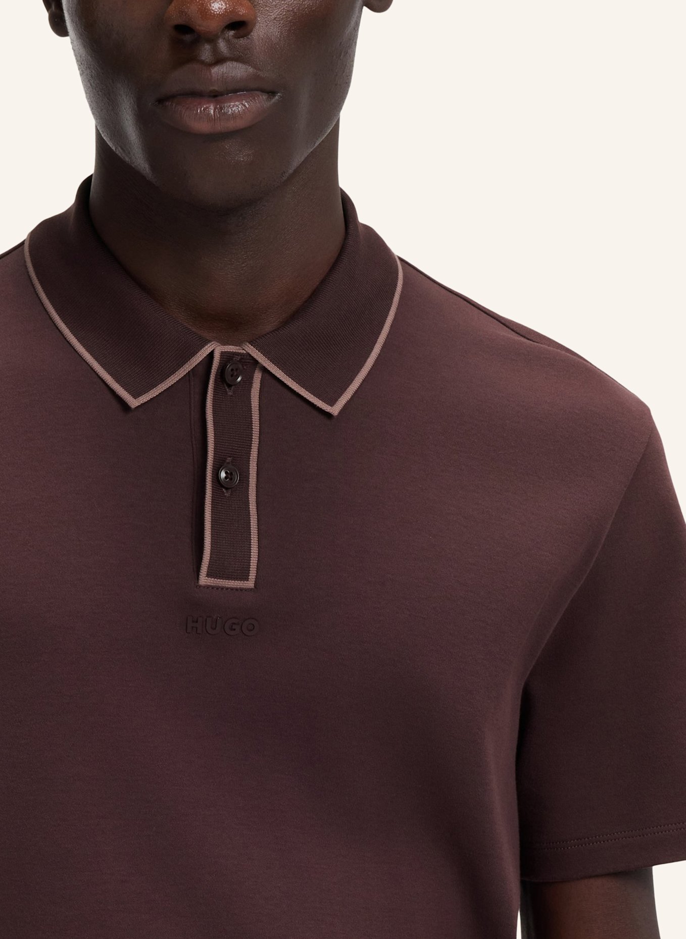 HUGO Poloshirt DALUMO Regular Fit: BRAUN