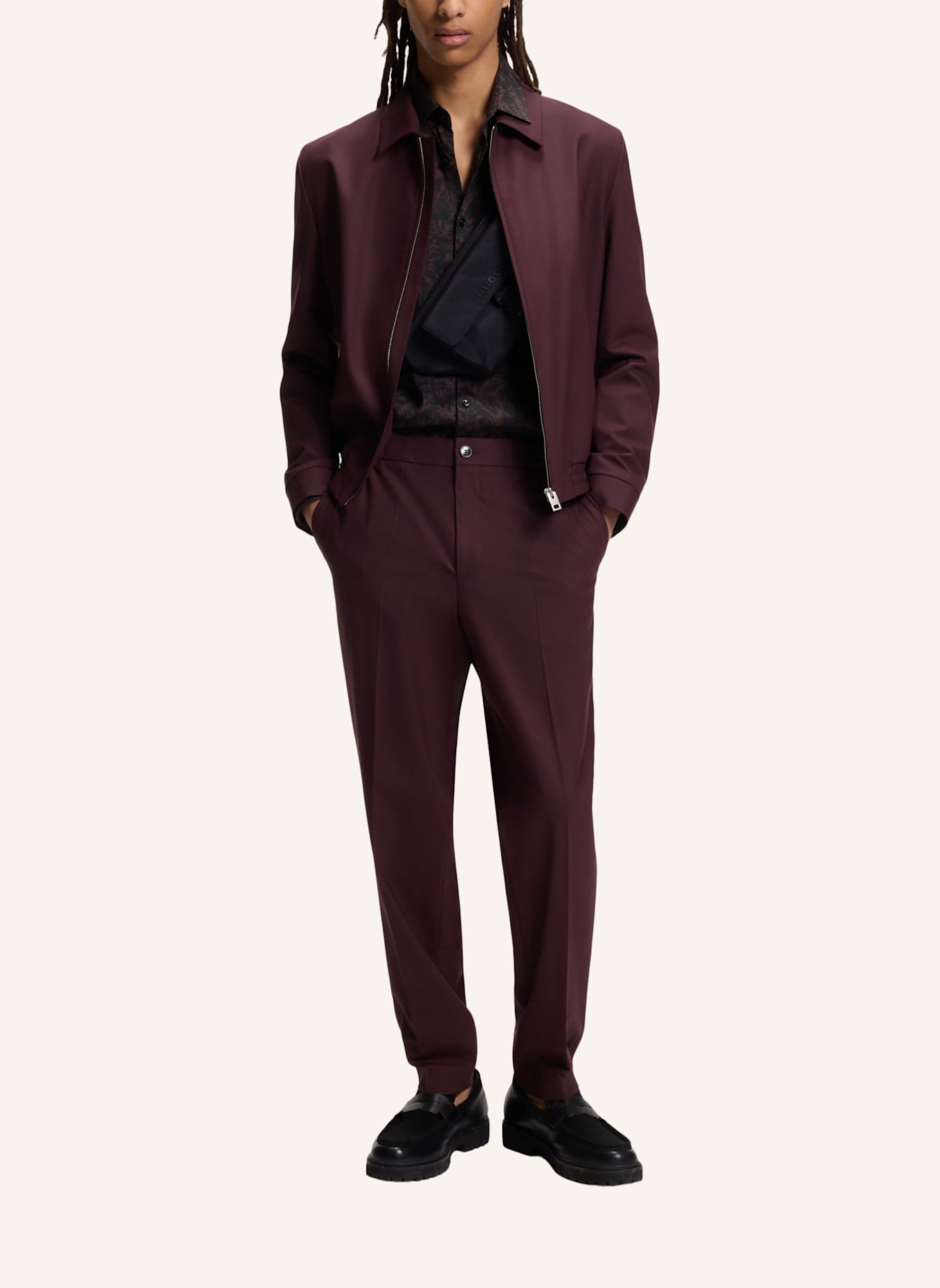 HUGO Business Hemd KENNO Slim Fit: BRAUN