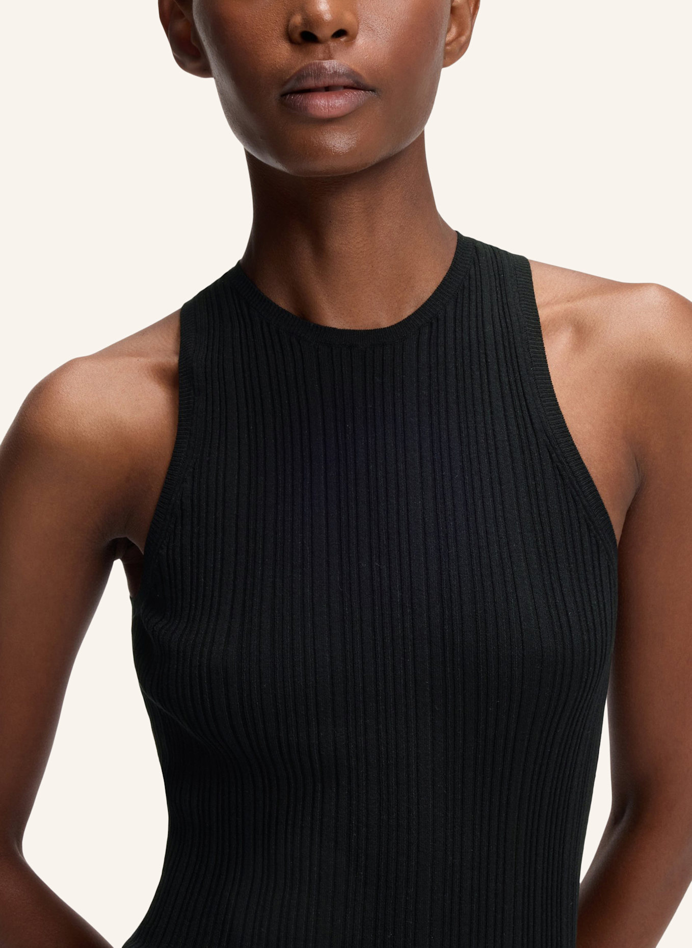 HUGO Casual Top SAREPLA Slim Fit: SCHWARZ