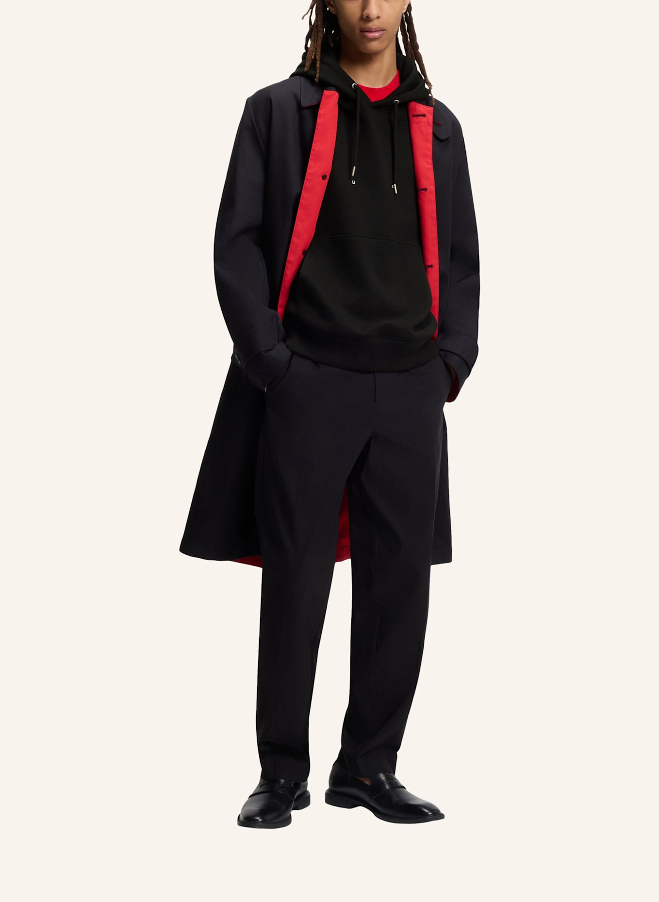 HUGO Sweatshirt DOLAND Oversize Fit: SCHWARZ