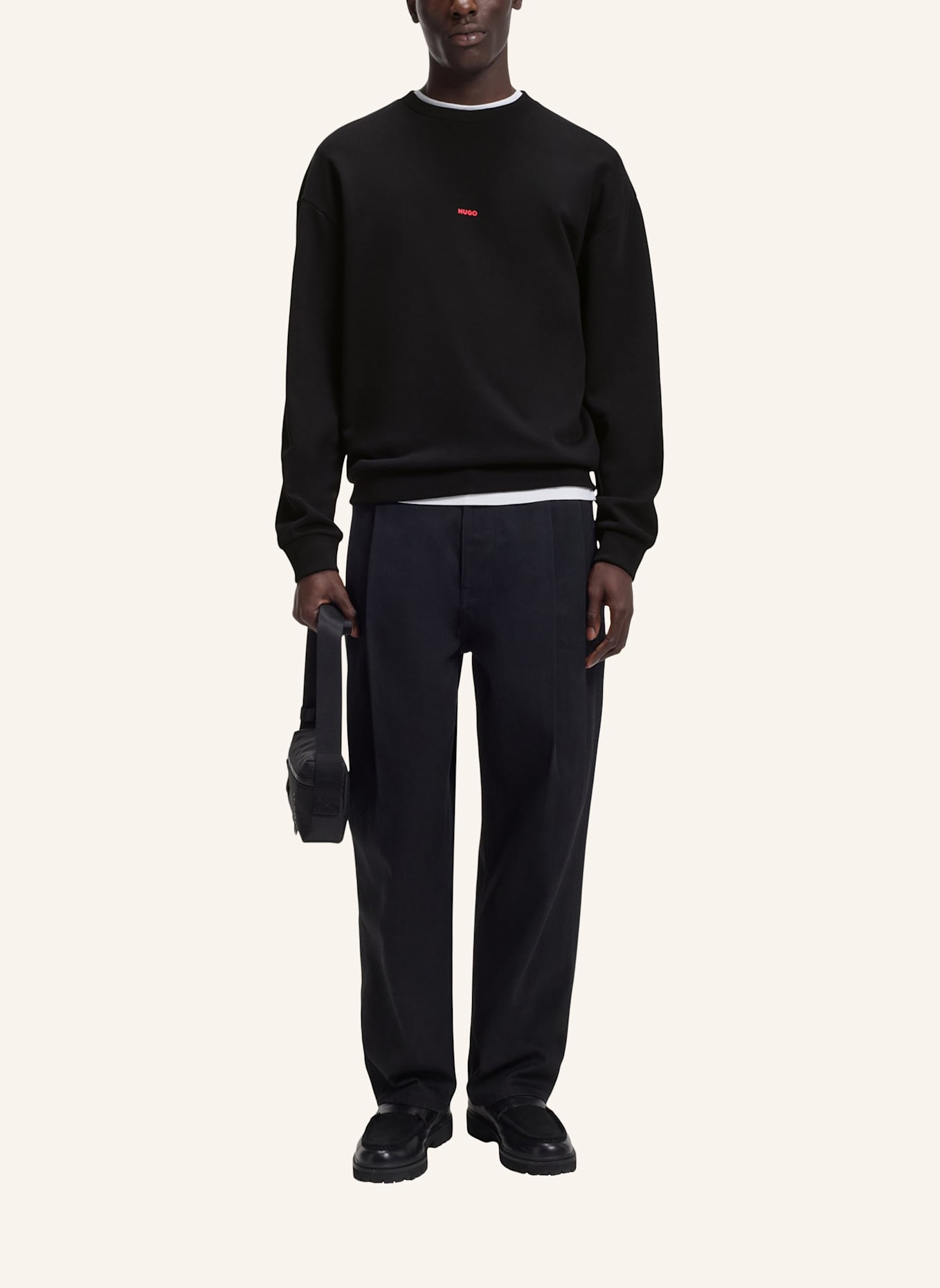 HUGO Sweatshirt DUBRAXO Relaxed Fit: SCHWARZ