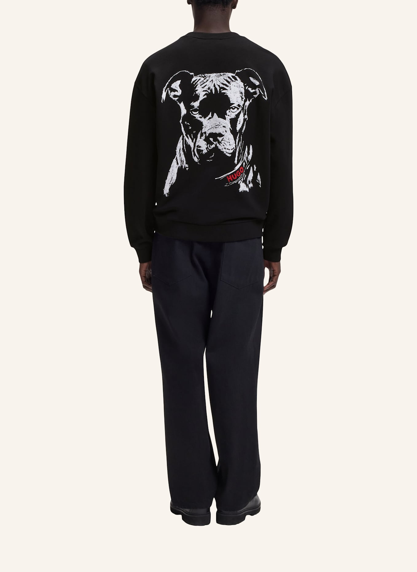 HUGO Sweatshirt DUBRAXO Relaxed Fit: SCHWARZ