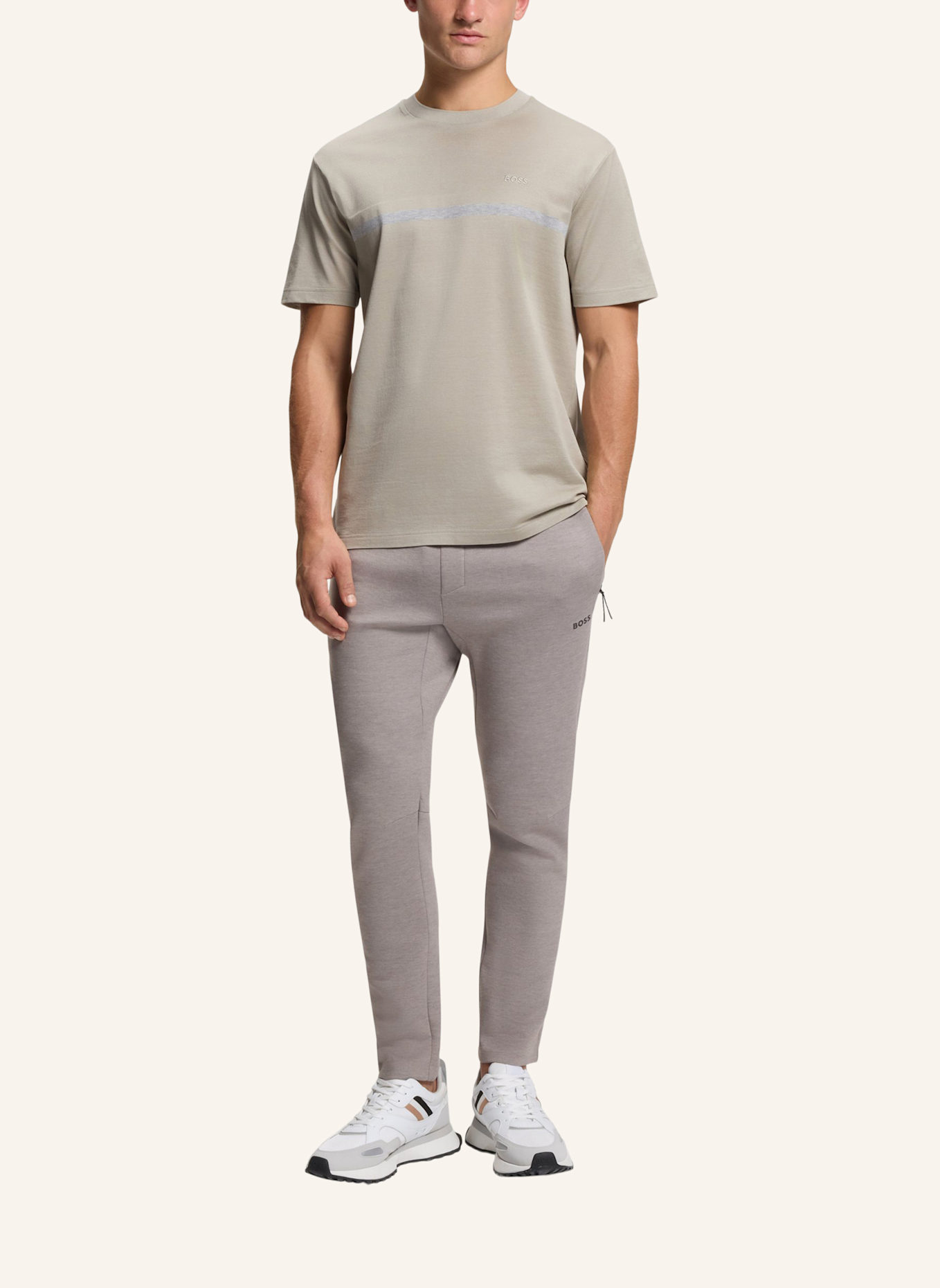 BOSS Casual Hose JT_TOUR LONG Regular Fit: GRAU