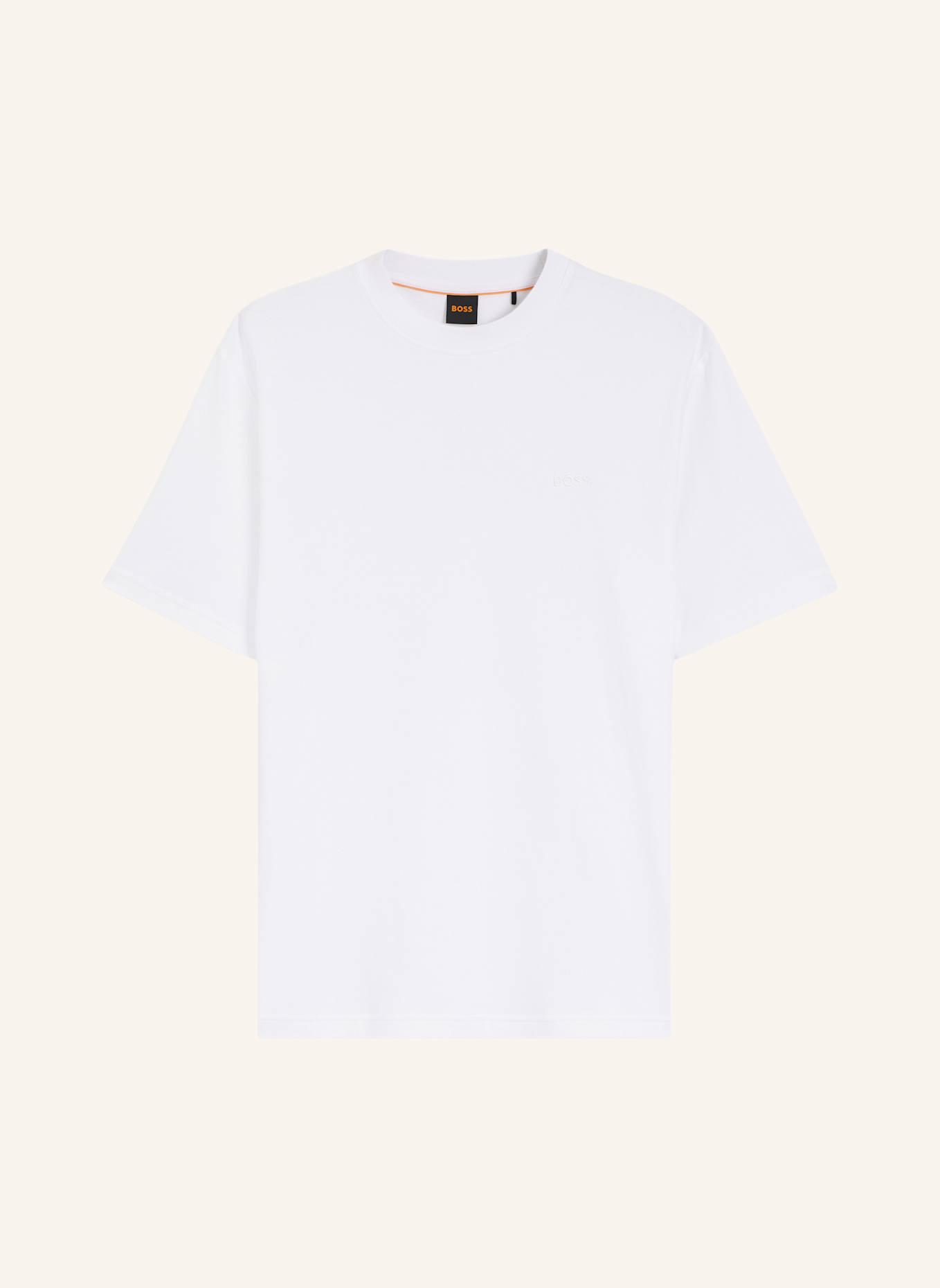 BOSS T-Shirt TE_INTERLOCK Regular Fit: WEISS
