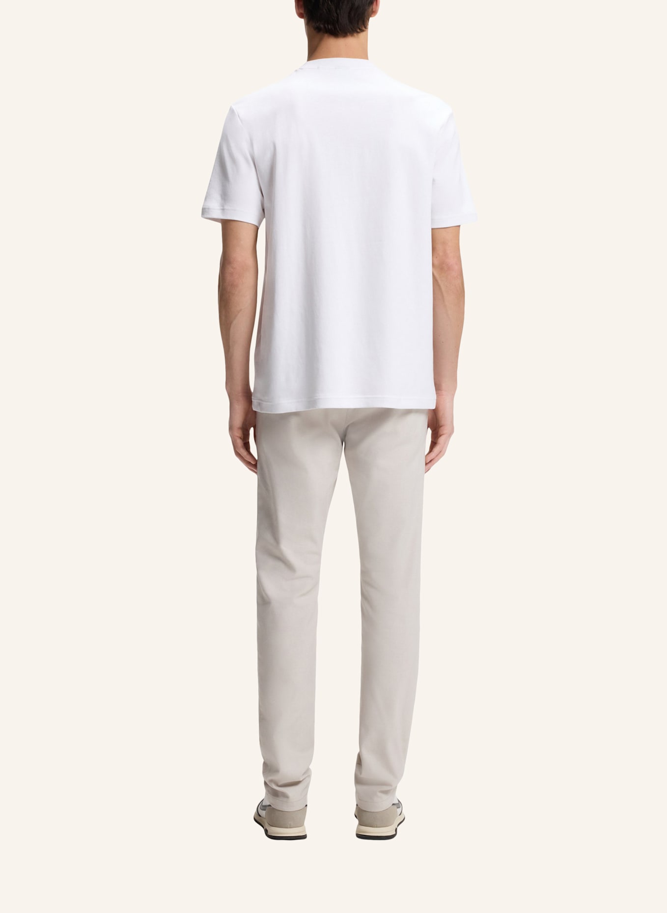 BOSS T-Shirt TE_INTERLOCK Regular Fit: WEISS