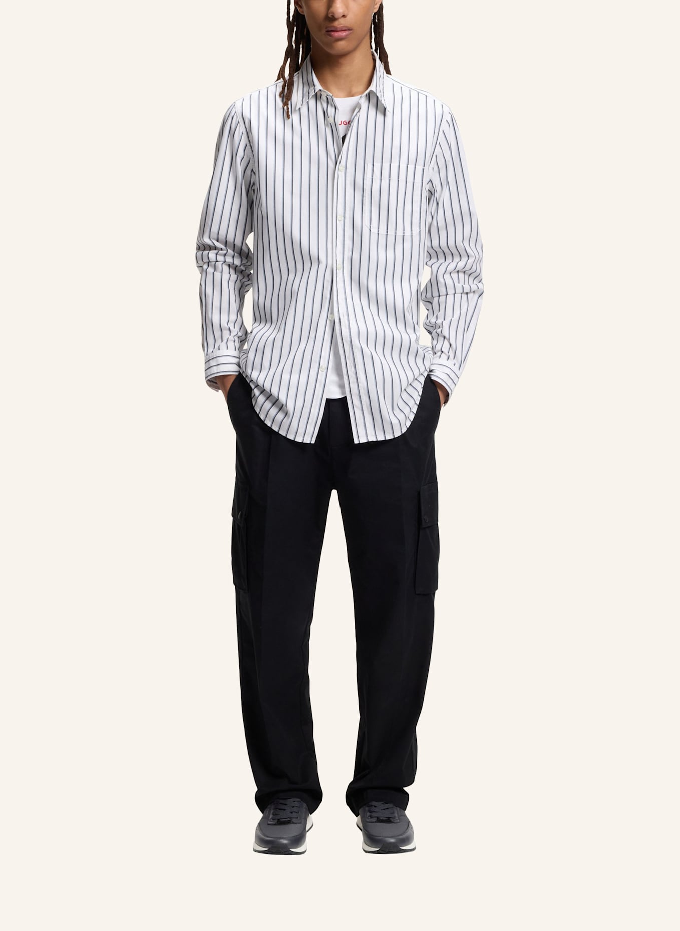 HUGO Sneaker ICELIN_RUNN_NYPTPU: DUNKELBLAU