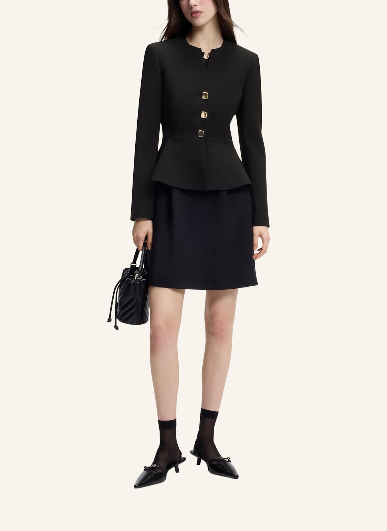 HUGO Blazer ACIRA Regular Fit: SCHWARZ