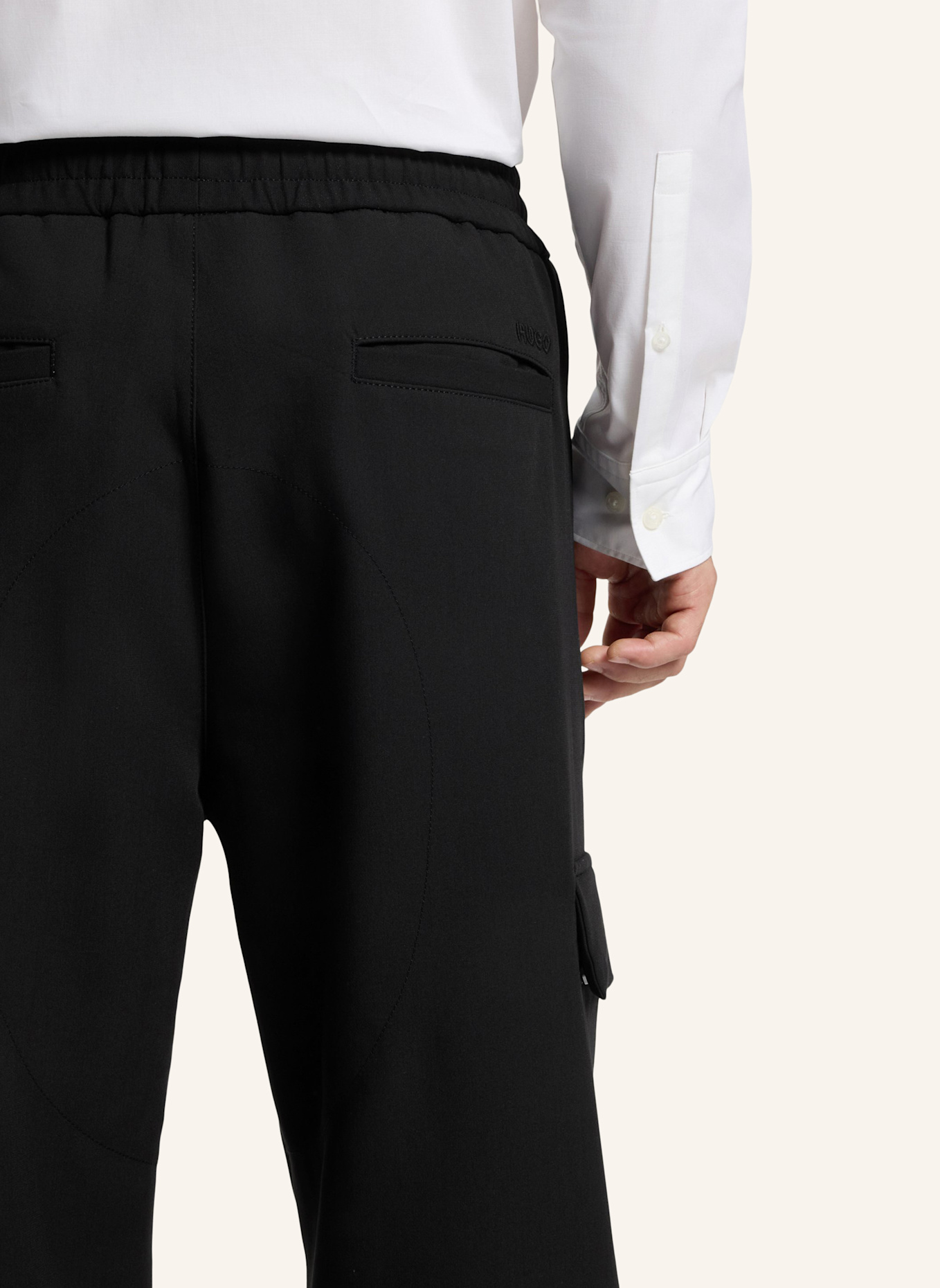 HUGO Casual Hose FABIO261 Relaxed Fit: SCHWARZ